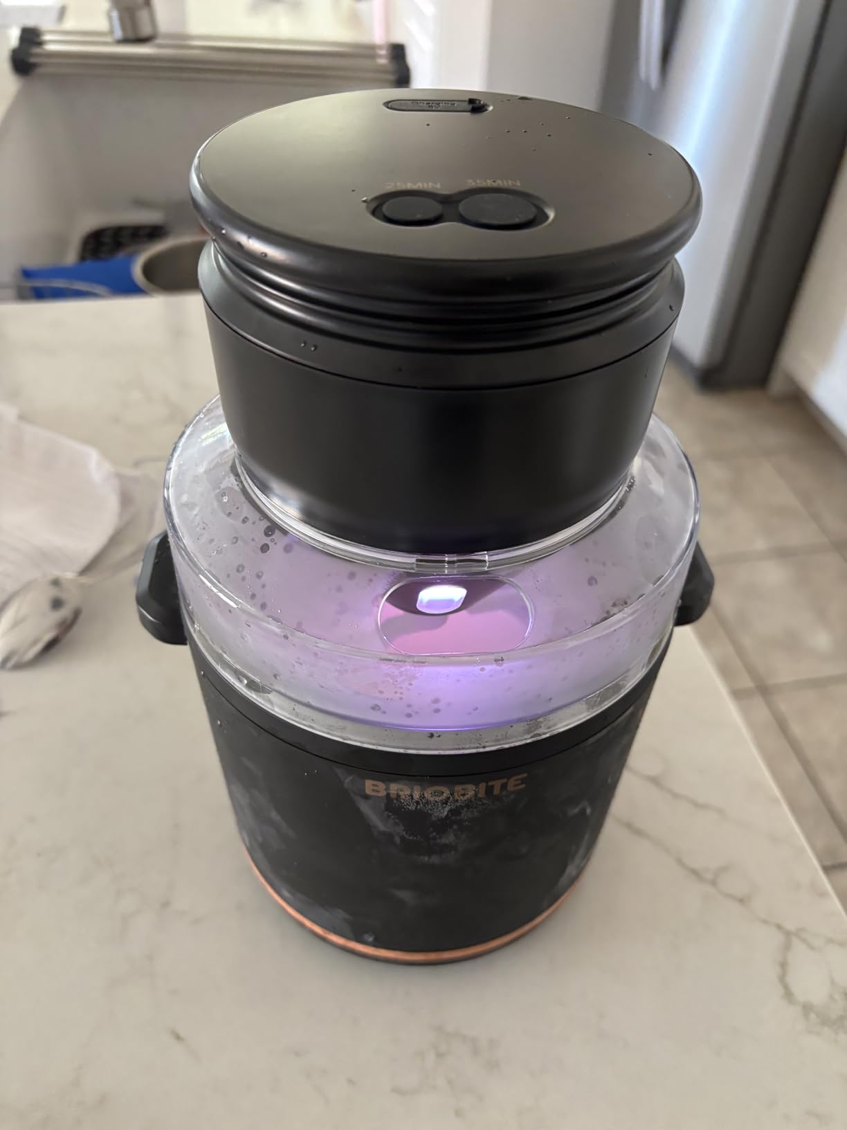 BRIOBITE 1.1 Quart Ice Cream Maker - Electric Ice Cream Machine for Gelato, Milkshakes & Sorbet, Perfect for 2-3 Servings, Easy to Use & Clean, Silver customer photo 2