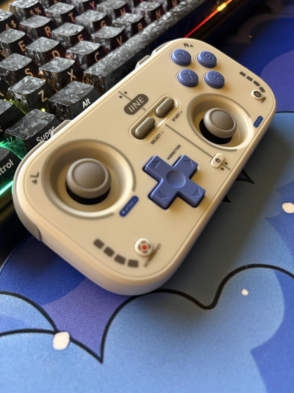 IINE Retro Pocket Wireless Game Controller - Compact Gamepad with Hall Effect Joysticks, Customizable Buttons, 1000Hz Polling Rate - Compatible with PC, Switch, Mobile, Steam Deck, Tablet customer photo 2