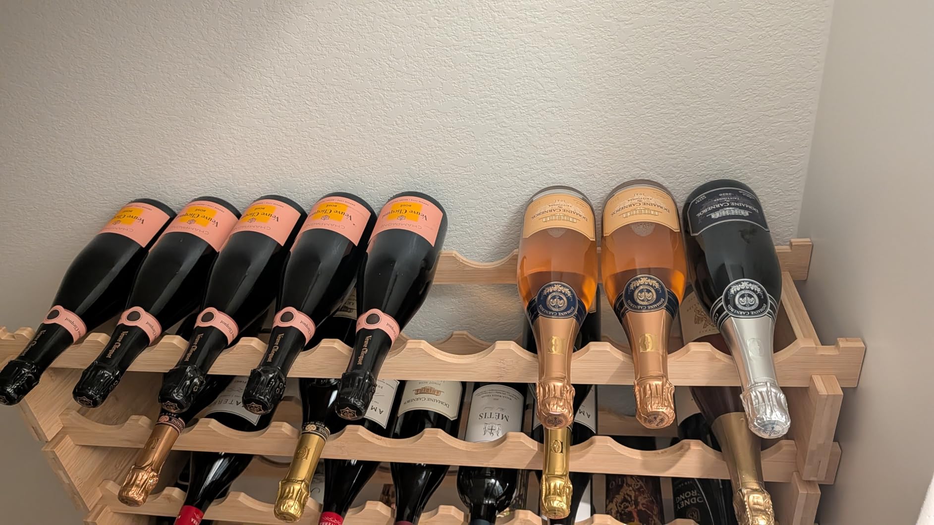 72 Bottle Stackable Storage Modular Wine Rack Cabinet Bamboo Freestanding Floor Wine Holder Display Shelves customer photo 1