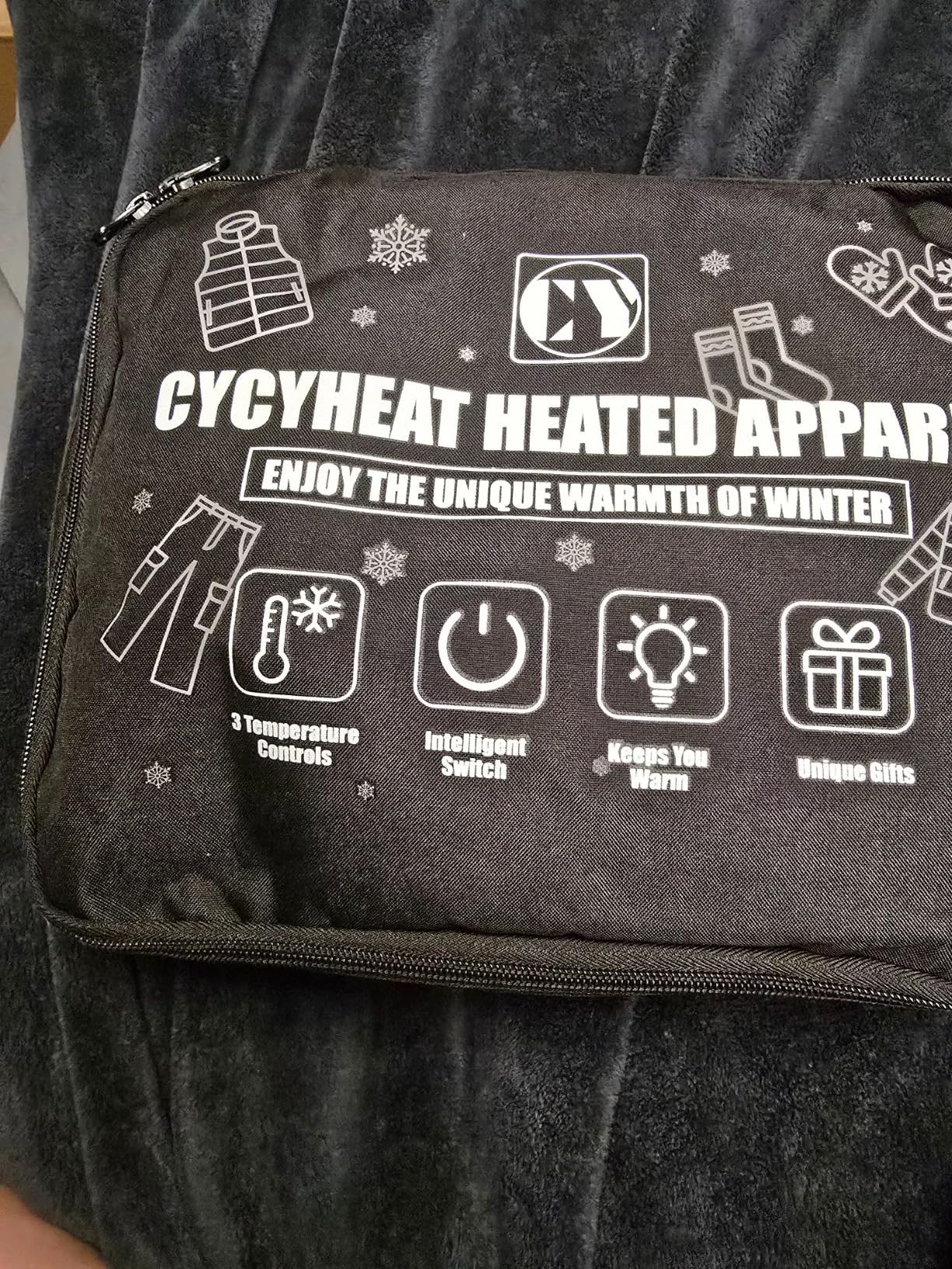 Heated Underwear - Women and Men Elastic Heated Thermal Underwear Pants Set, Upgraded 7.4V 2PCS Battery Pack customer photo 2