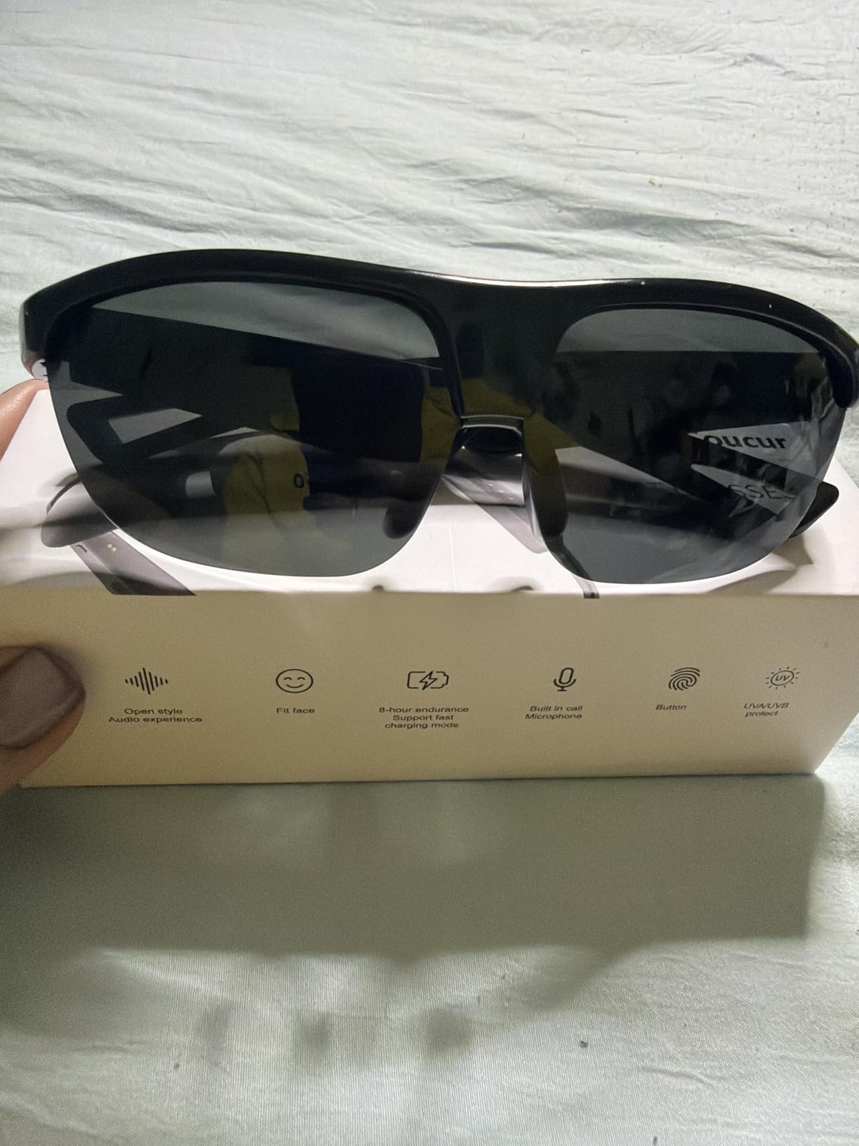 AI Smart Glasses with Camera, 8MP 4K Camera Glasses & 1080P Video Recording Glasses, ChatGPT Voice Assistant, Multi-Language Real-Time Translation, Open Ear Headphones for Outdoors/Driving/Vlog customer photo 1
