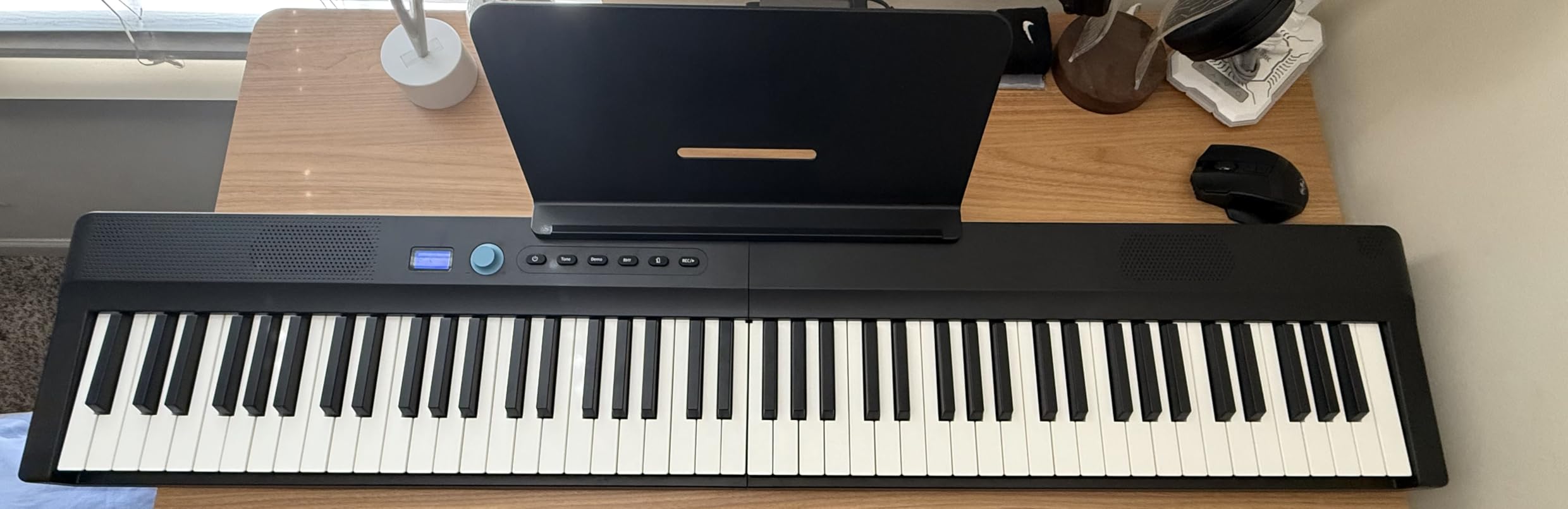 Longeye Folding Piano Keyboard 88 Key Portable Digital Piano Ultra Sound Semi-Weighted Electric Keyboard for Beginners & Professionals with Headphones, Stickers & Carrying Case Fold Pro 2+ customer photo 2