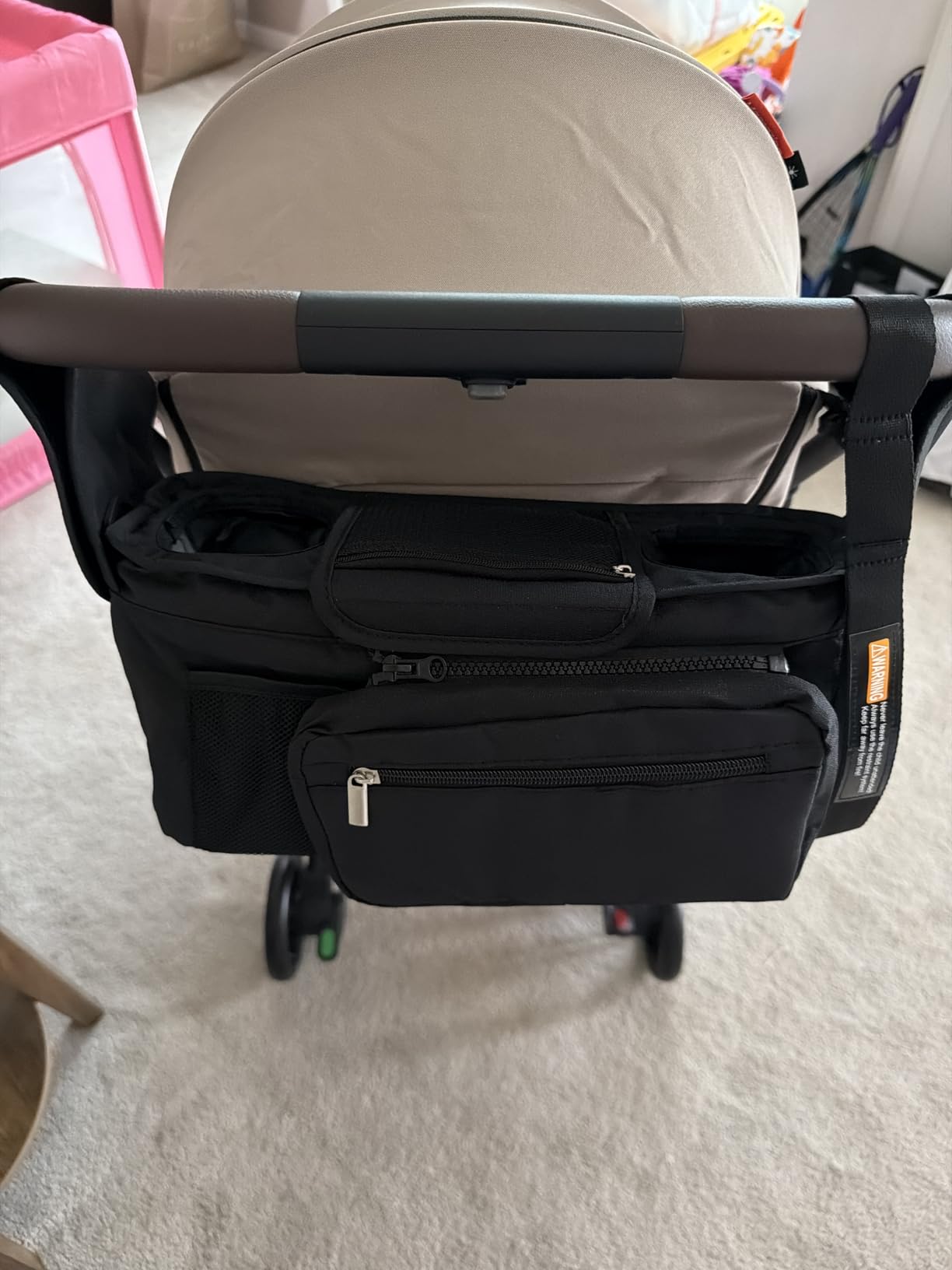 Ultra Air Lightweight Baby Travel Stroller with Carbon Fiber Frame, Compact & Airplane-Friendly, One-Handed Fold, 11.6 lbs, Perfect for Toddlers, Simply Taupe customer photo 2