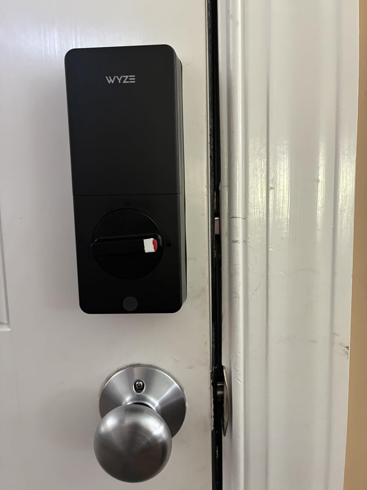 Wyze Auto-Lock Bolt v2, Fingerprint Keyless Entry Smart Lock, AI Learning Scanner with Wi-Fi Front Door Lock Deadbolt customer photo 1