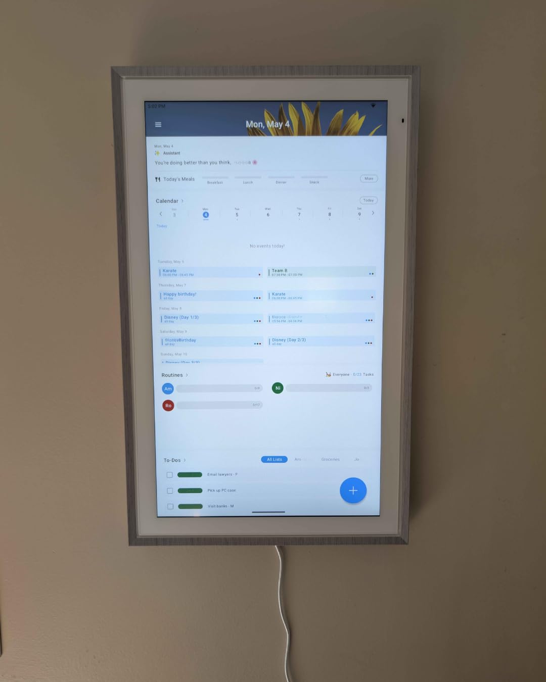 Apolosign 21.5-inch Digital Calendar : Dual Mode Smart Wall Planner, No Subscription, Install Apps, Sync Calendars, Electronic Touchscreen Interactive Display for Family Schedules, Chore Chart (Teak) customer photo 2
