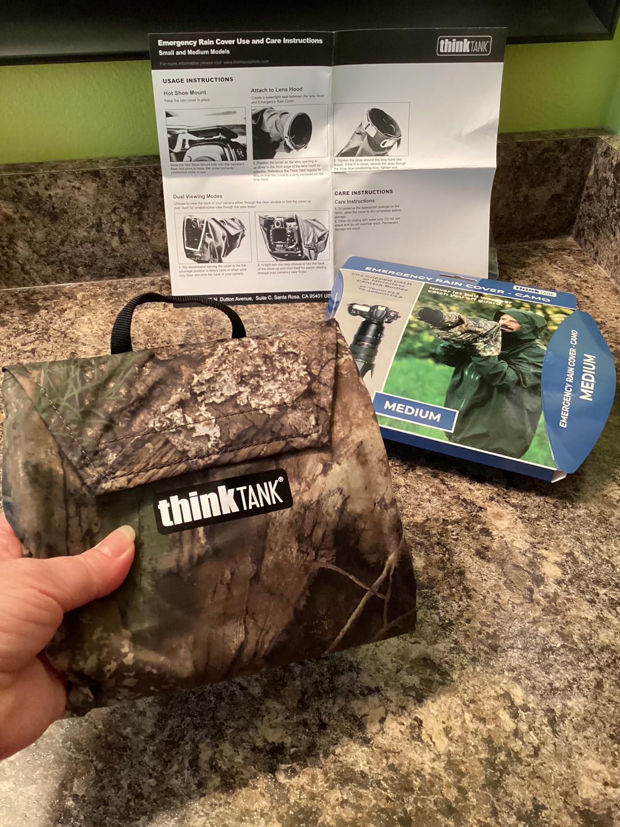 Think Tank Photo Emergency Rain Covers for DSLR and Mirrorless Cameras with 70-200mm Lens - Medium (Realtree APX Camouflage) customer photo 1