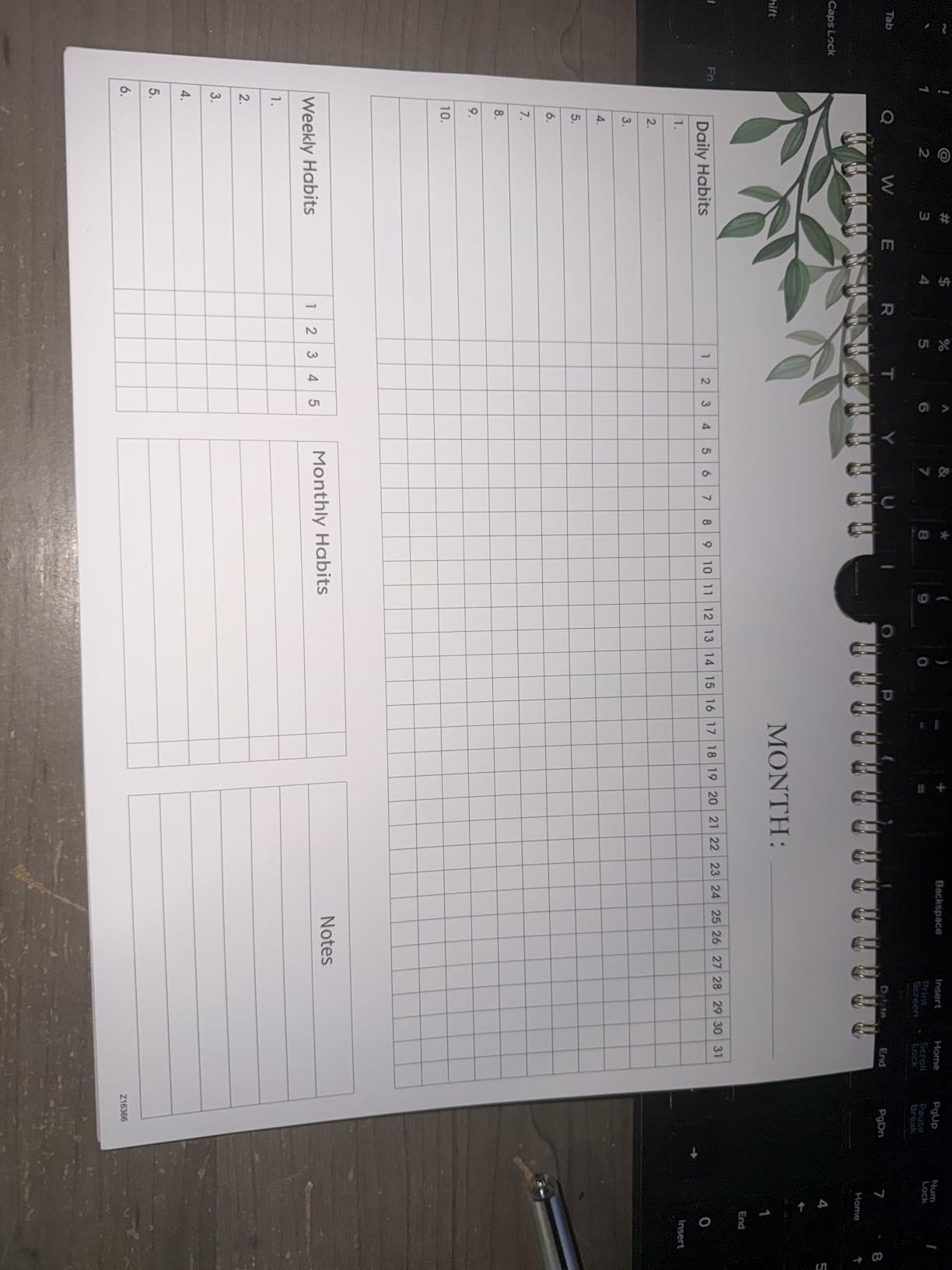 Habit Tracker Calendar - 12 Months Undated Daily Planner, 8
