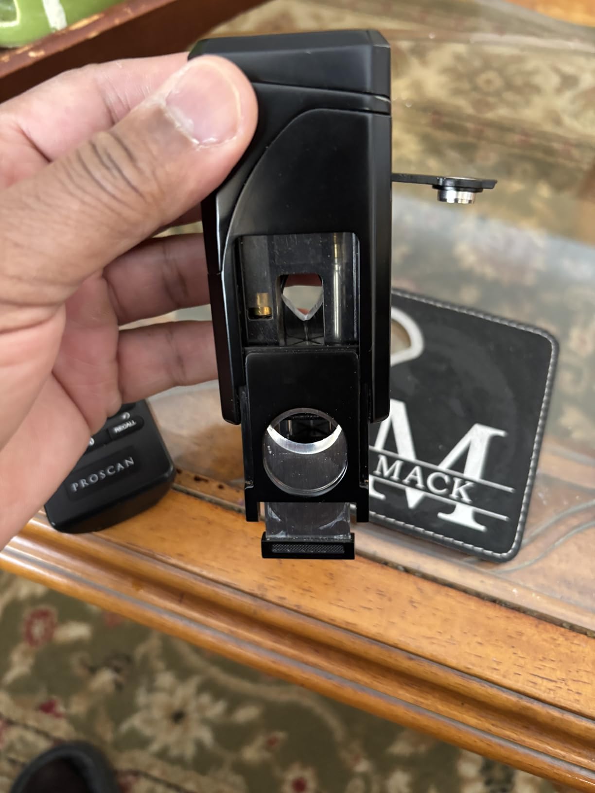 All in One Triple Jet Flame Butane Torch Lighter Built-in Cutter, Cutter V Cut, Punch, Holder Function, Draw Enhancer Tool, Refillable and Adjustable Windproof Lighter. Black(Sold Without Gas) customer photo 2