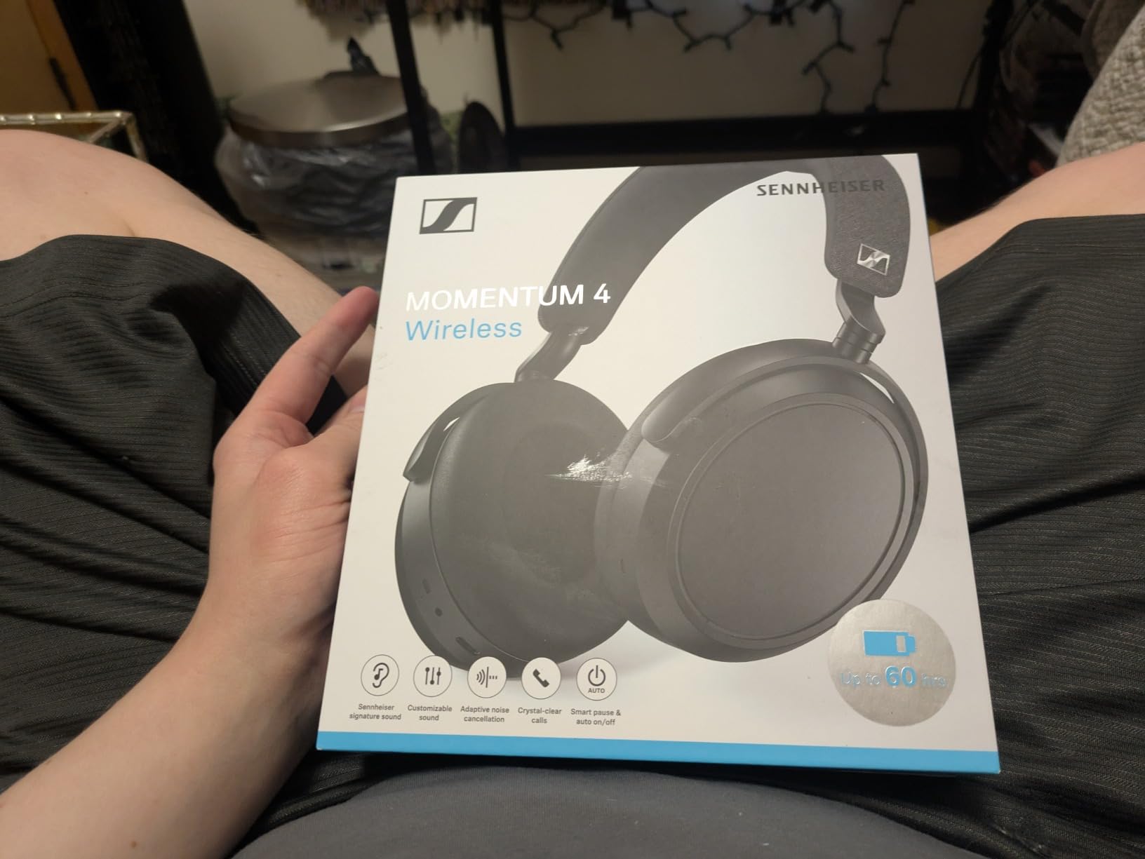 Sennheiser Momentum 4 Wireless Over-Ear Headphones - Bluetooth Headset for Clear Calls with Adaptive Noise Cancellation, Up to 60HR Playtime, Folding Design, Brown customer photo 2