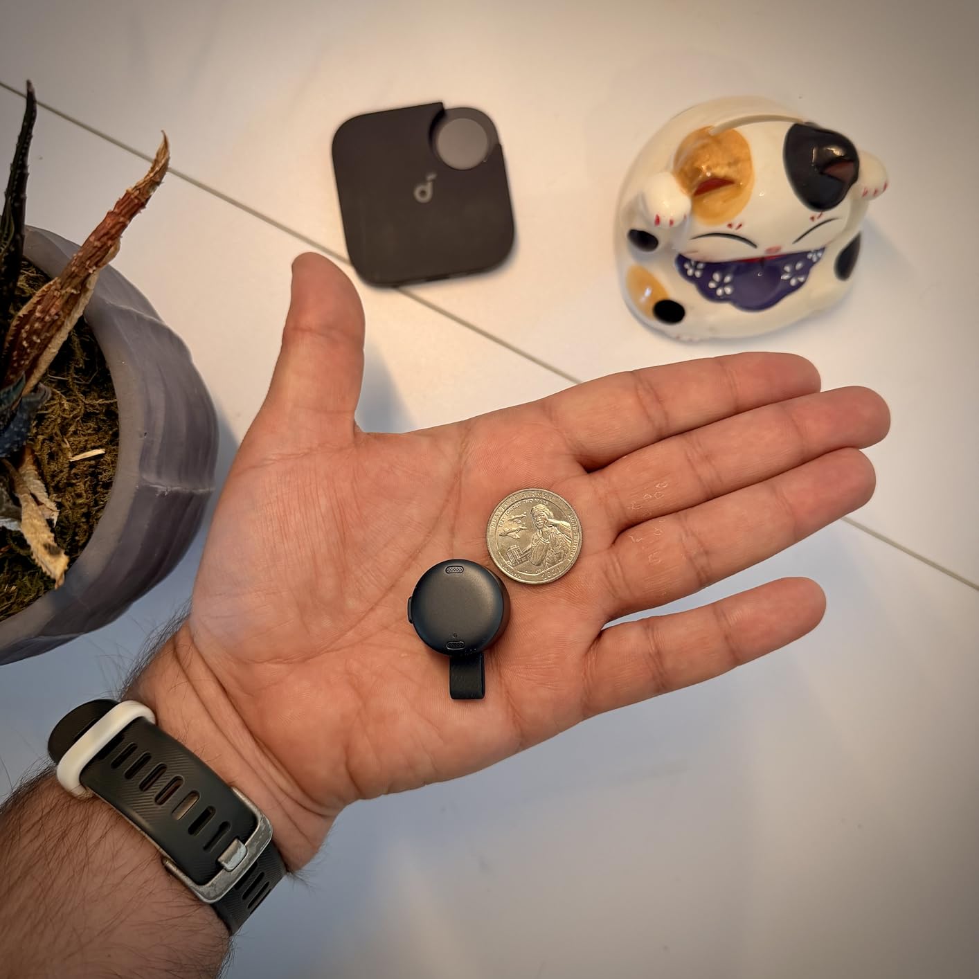 soundcore Work by Anker, Coin-Sized AI Voice Recorder, AI Note Taker for Meetings & Lectures, AI Transcription, AI Gadget, Cross-Meeting Summary, MFi Certified customer photo 1