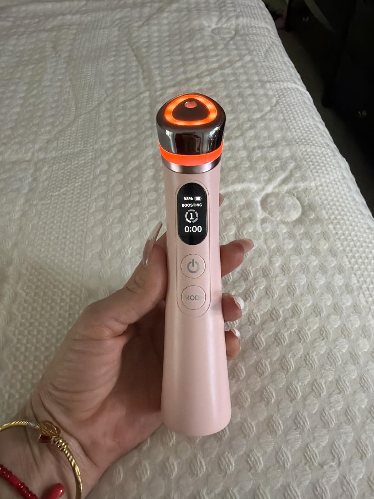 Face Lift Device - 8 in 1 Skin Tightening and Lifting, LED Light Therapy for Wrinkles, Korean Skin Care, Spa-Grade Facial Massager Lifting & Firming Beauty Massager (Black) customer photo 1