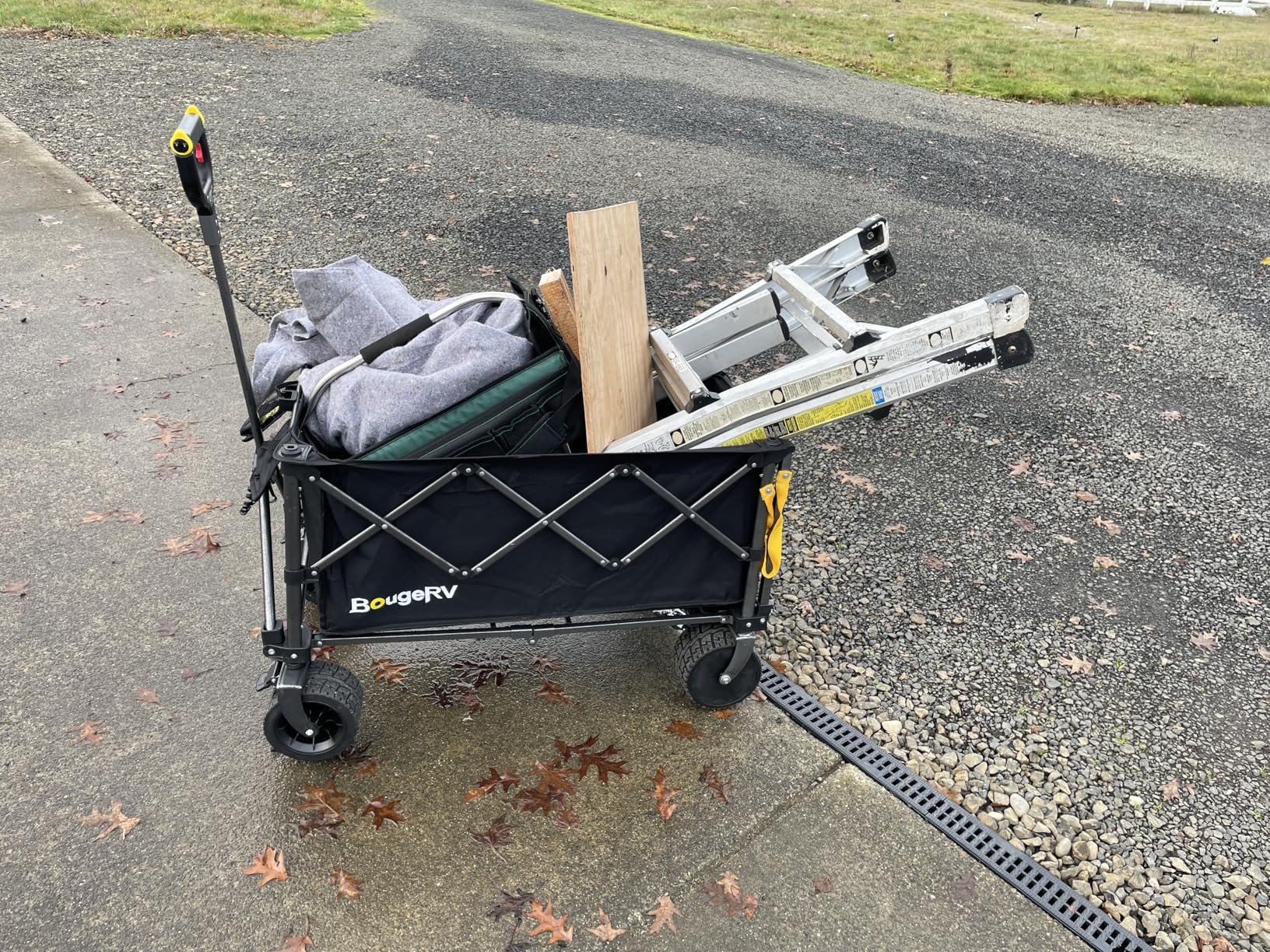 BougeRV Electric Utility Wagon w/ 133Wh Battery, 440 lbs Static Load Capacity Collapsible Garden Cart, Outdoor Motor-Driven Foldable Wagon, Ideal for Camping, Gardening (Battery Charger NOT Included) customer photo 2