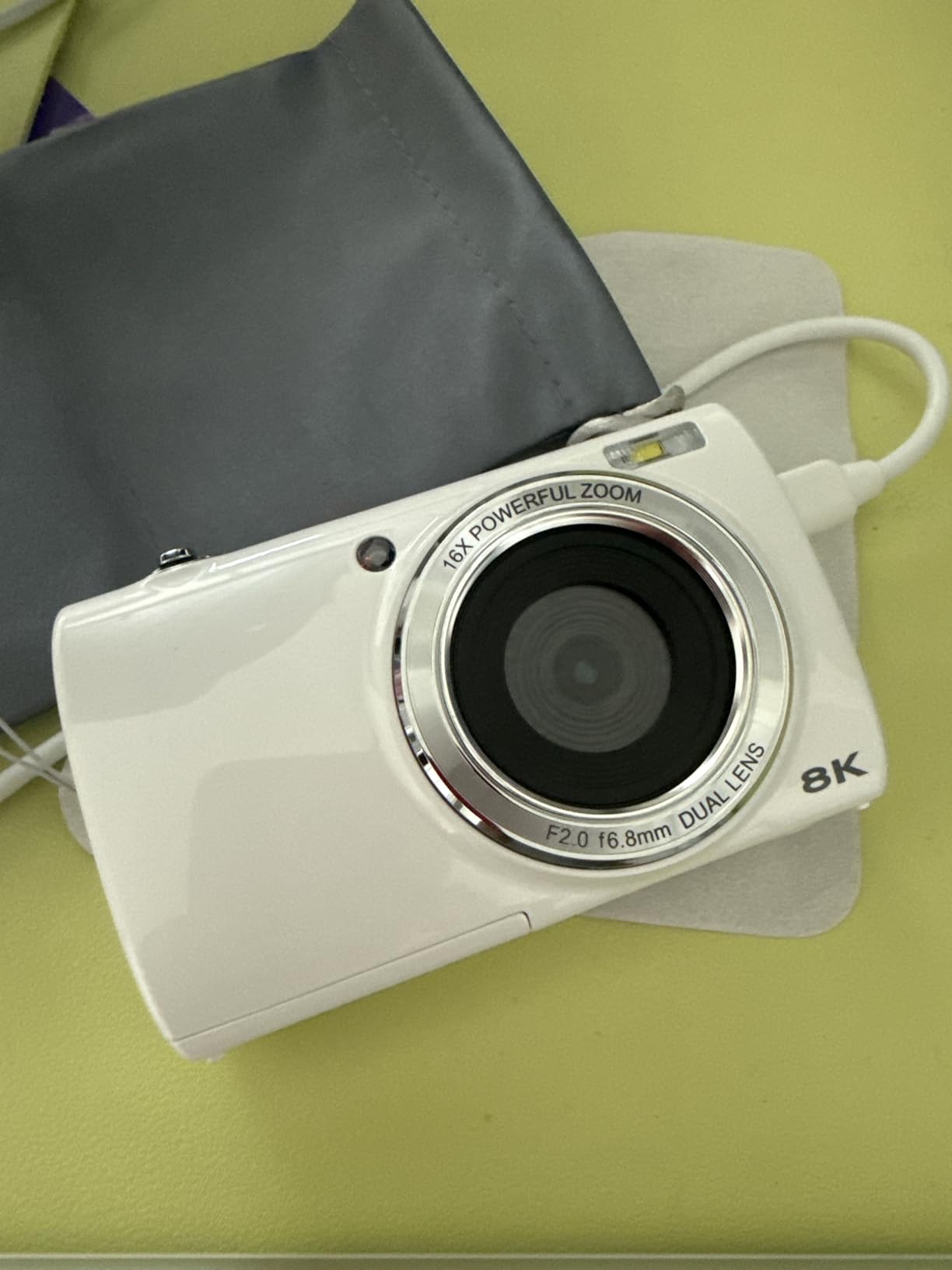 8K Digital Camera for Photography, 2026 Latest WiFi 88MP Vlogging Camera for YouTube with Dual Lens, Touch Screen, Autofocus Anti-Shake, 16X Zoom, Compact Travel Camera, 32GB Card, 2 Batteries, Black customer photo 2