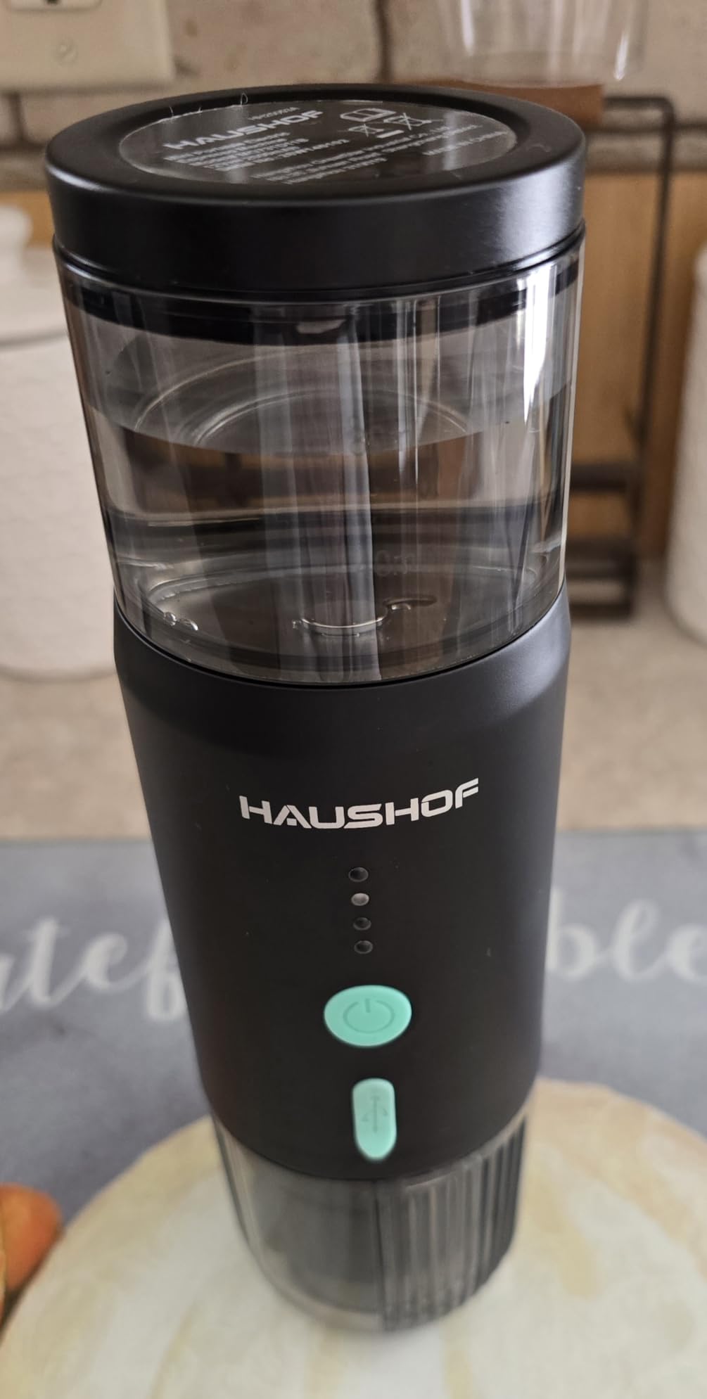 HAUSHOF Portable Electric Espresso Machine, 20 Bar Fast Heat-Up Travel Coffee Maker, USB-C Rechargeable Compatible with Ground Coffee & NS Capsules, for Car, Camping, RV, Hiking & Office customer photo 1