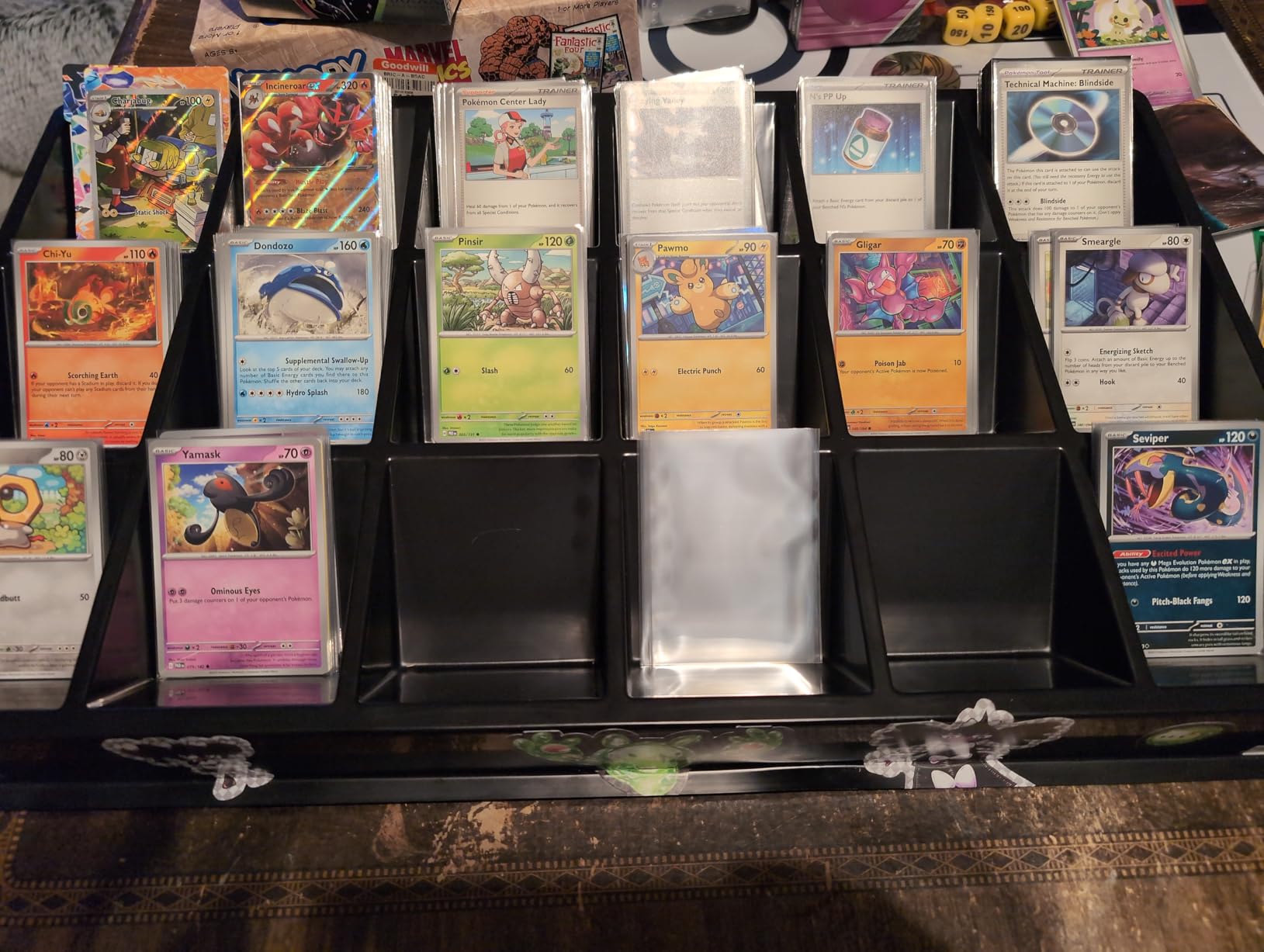 (3 Pack 18-Slot Toploader Trading Card Sorting Tray - Improved Design Compatible with Top Loaders, One Touch & Sleeved Cards customer photo 2