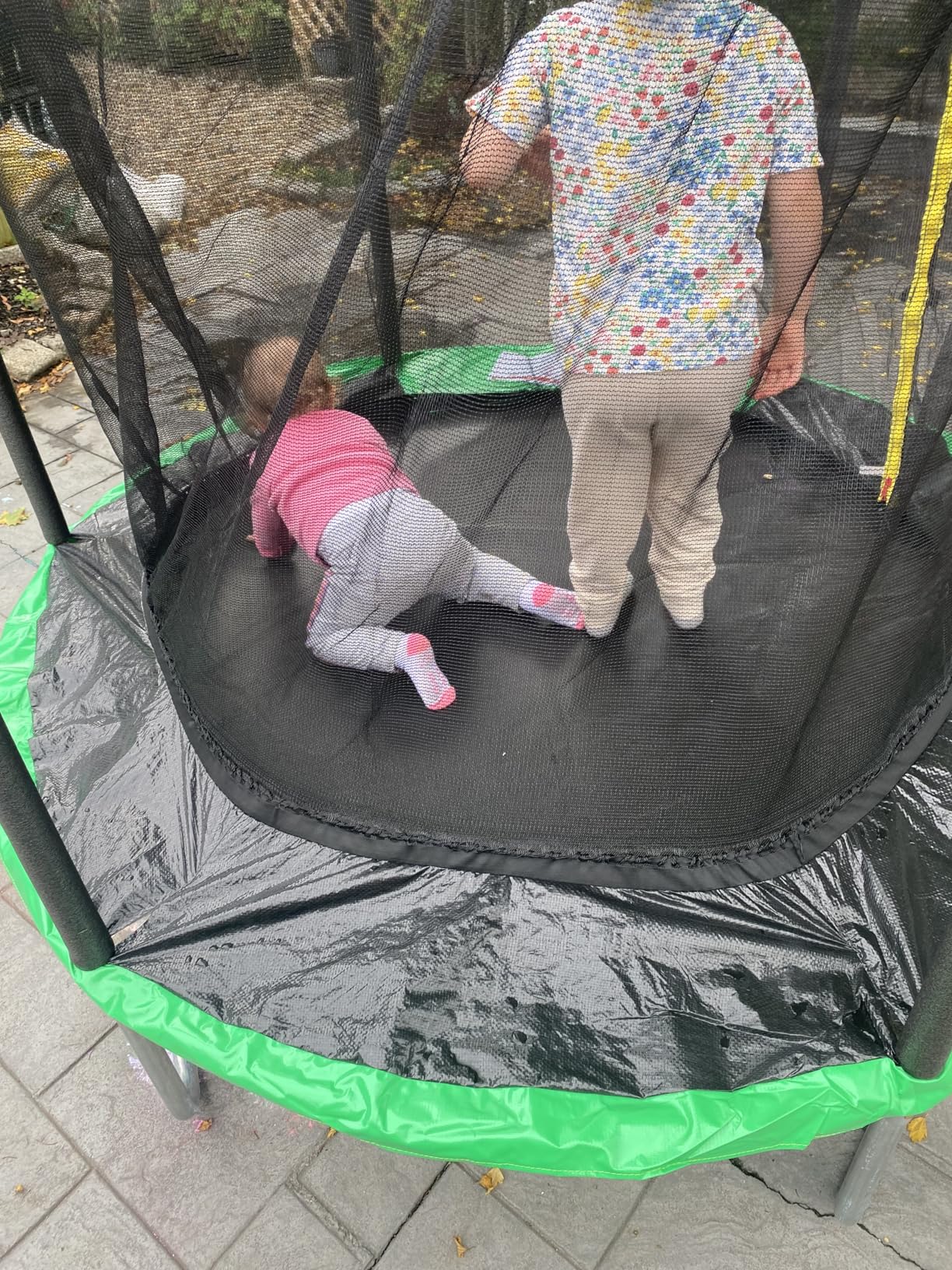 AOTOB 8x12 FT, 8x14 FT Rectangle Trampoline - Perfect Outdoor Large Trampolines for Kids - Gymnastics Style Trampoline with Enclosure Net - Supports Up to 440 lbs customer photo 2