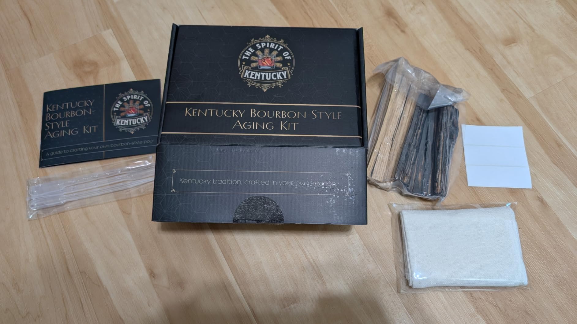 Kentucky Bourbon-Style Whiskey Infusion Aging Kit - Charred White Oak Sticks Staves - Age Clear Spirits into Rich Barrel Flavor in Weeks customer photo 1