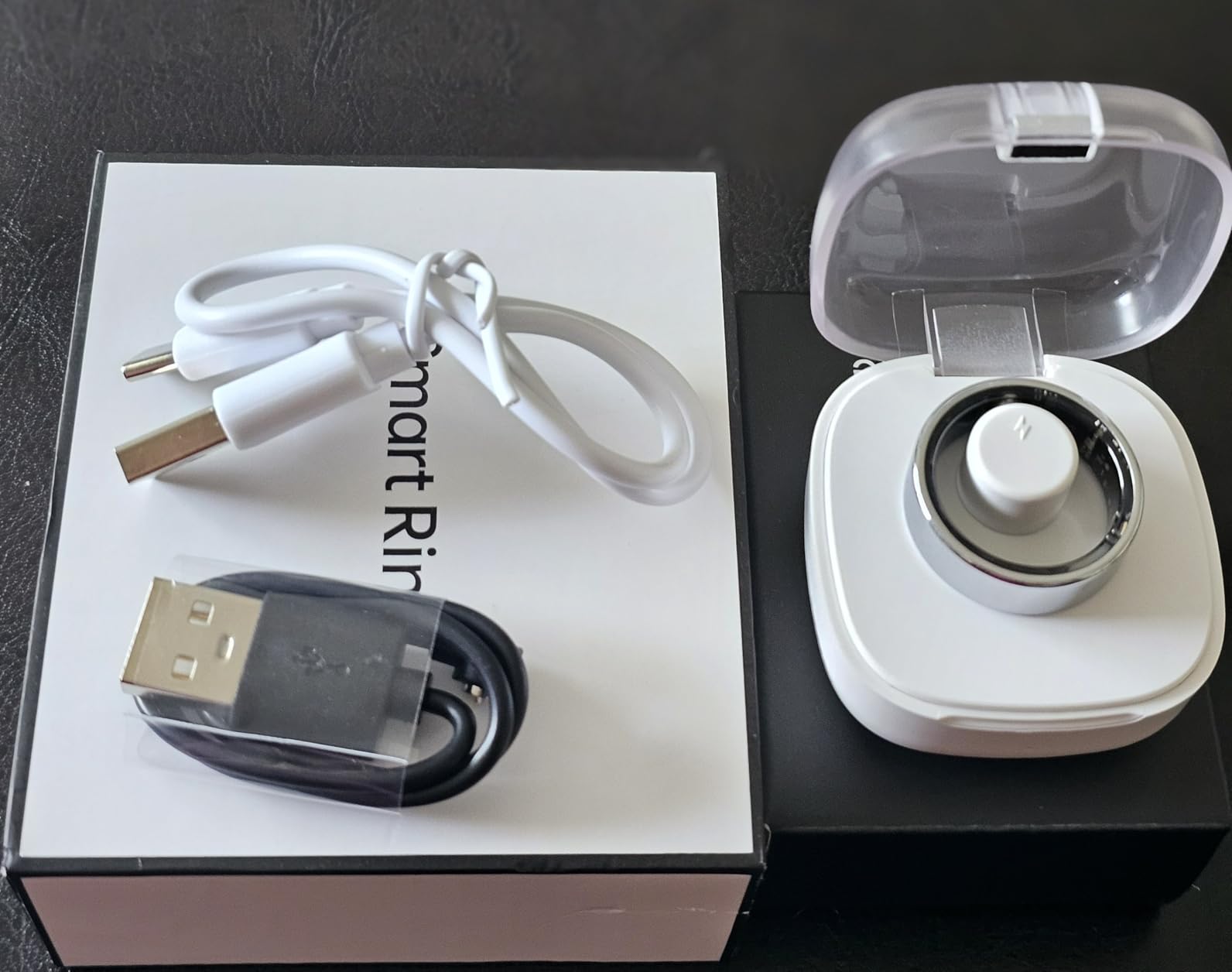 Smart Health Ring, Featuring Stress and Sleep Monitoring Functions, Compatible with iOS and Android, Waterproof Fitness Tracker for Women & Men, No Subscription Fee customer photo 1