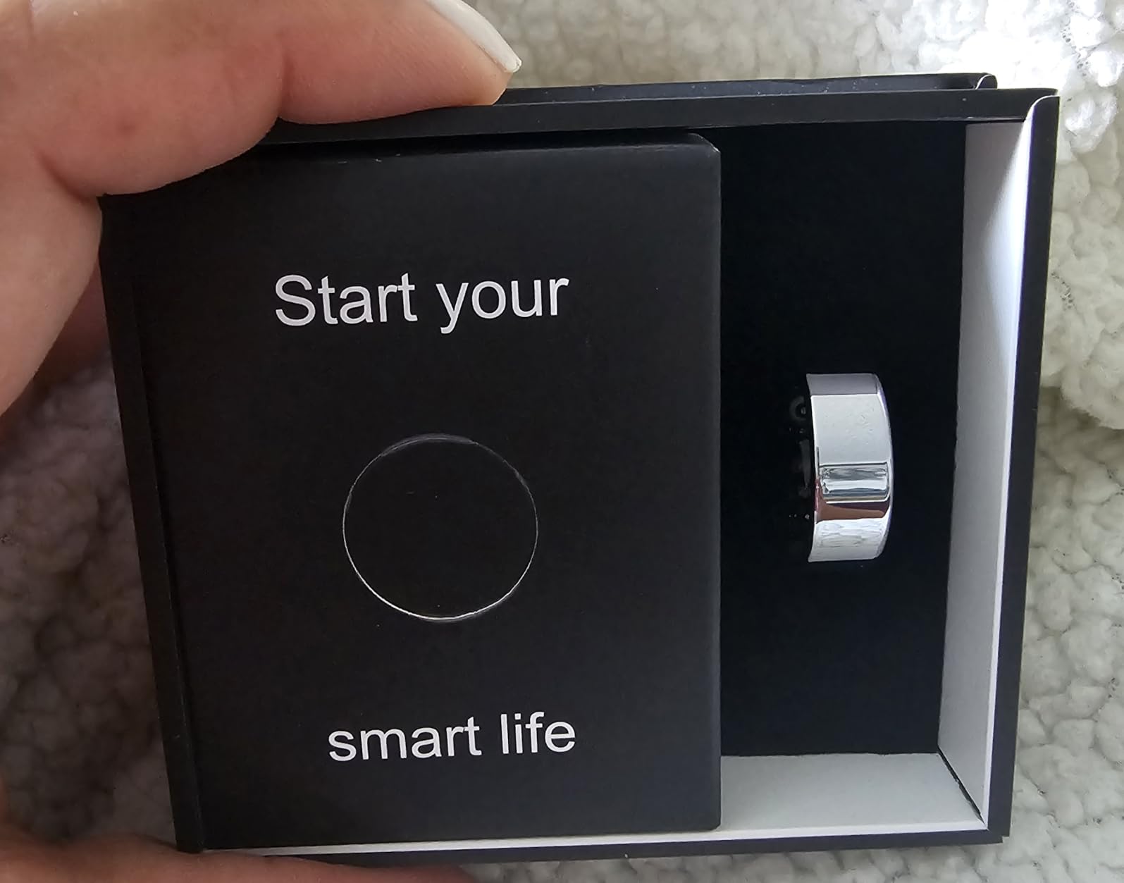 Smart Health Ring, Featuring Stress and Sleep Monitoring Functions, Compatible with iOS and Android, Waterproof Fitness Tracker for Women & Men, No Subscription Fee customer photo 2