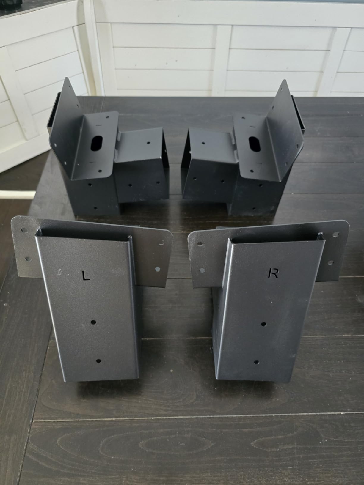 Deer Stand Brackets 4x4 Compound Angle Brackets Heavy Duty Hunting Blind Brackets for treehouses, Swing Sets, Viewing Platforms, and Playground Equipment customer photo 1
