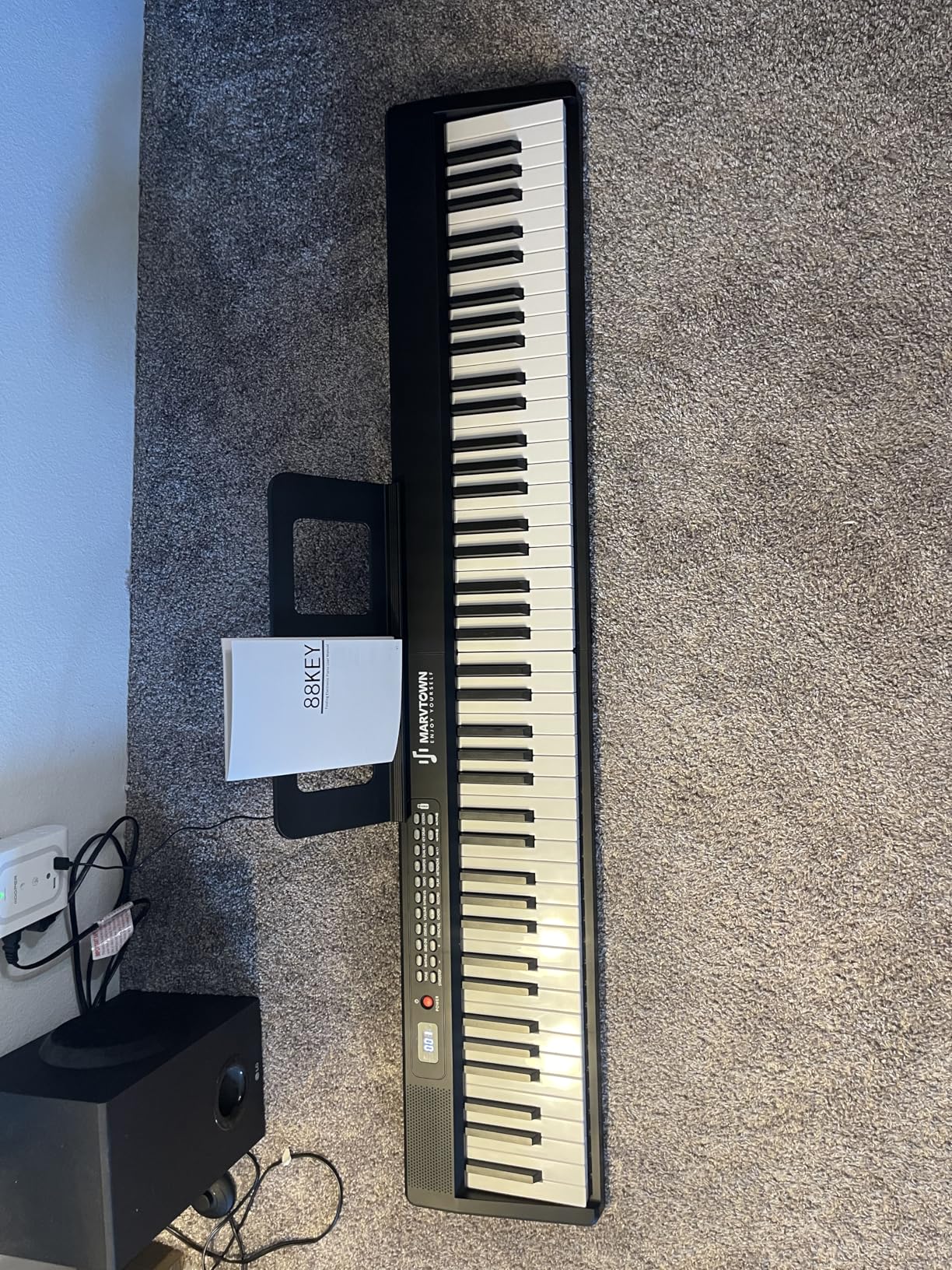 MARVTOWN Portable Folding Piano Keyboard, 88Keys Semi-Weighted Full Size, Foldable Digital Piano, Rechargeable Electric/Electronic Keyboard Piano w/MIDI Bluetooth&two speakers&Carry-case Beginner customer photo 2