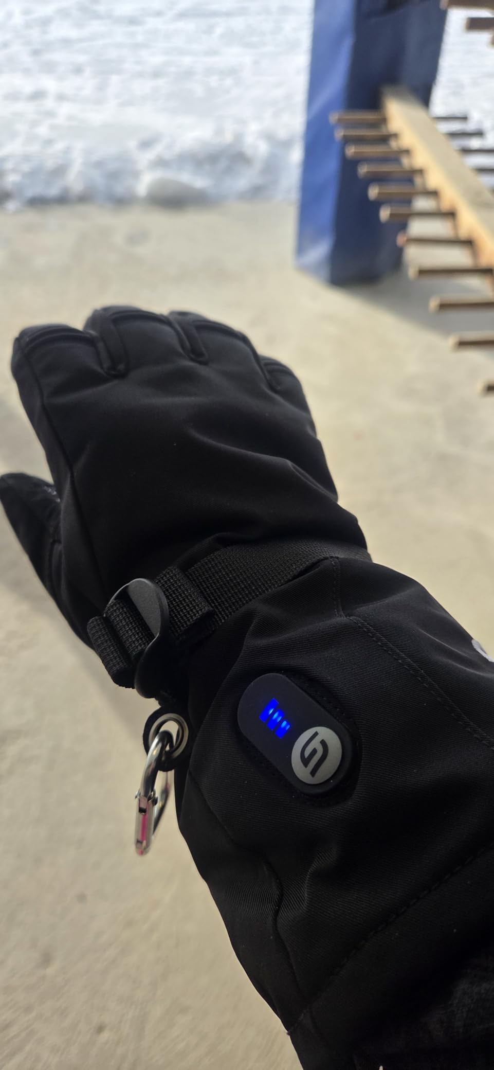 Heated Gloves for Men Women,HG-01 7.4V 3000mAh Rechargeable Battery Wind Water Proof with Touch Screen and Light-Off Design for Winter Ski Work Motorcycle customer photo 1