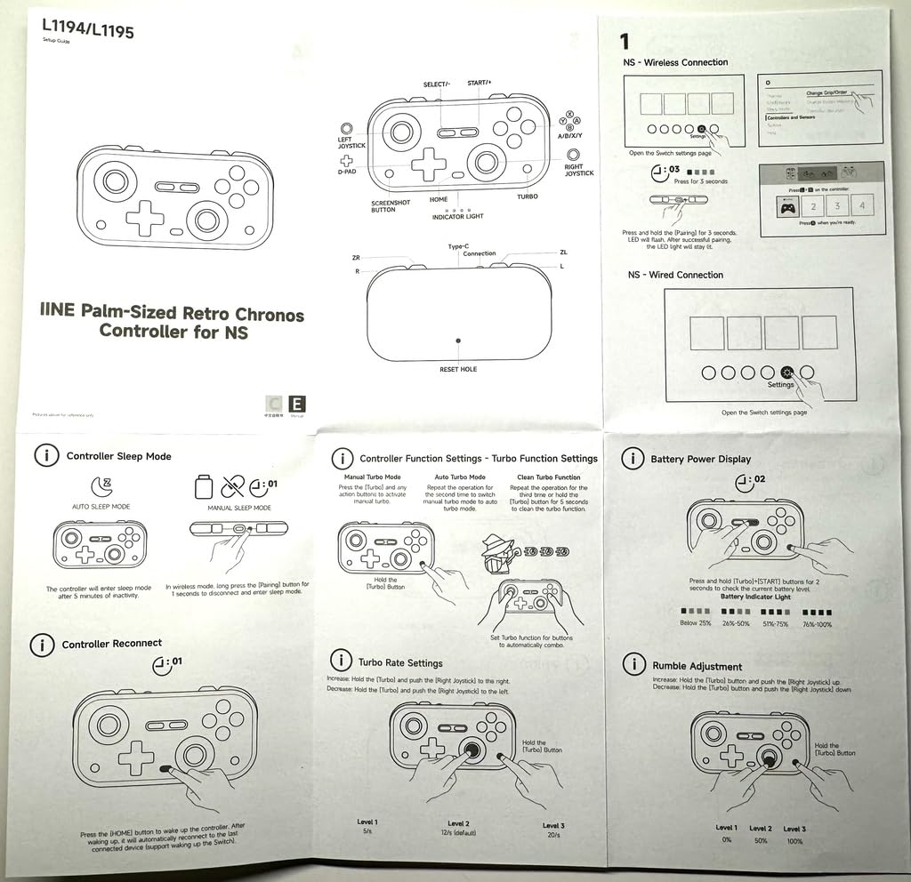 IINE Retro Pocket Game Controller, Wireless Gamepad for Switch/Steam Deck/PC/iOS/Android | Mini Portable Controller with Hall Joystick, 1000Hz Response Rate, Customizable Buttons, 600mAh Battery customer photo 2