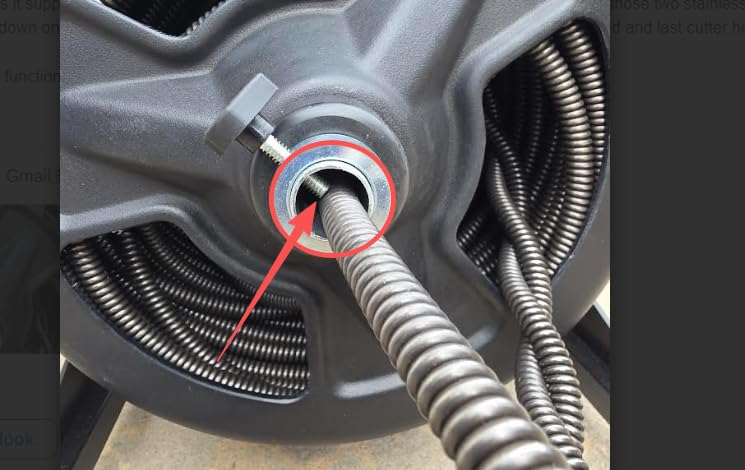 POPULO 75 ft x 1/2 inch Upgraded Electric Sewer Drain Snake Auger with 8 Cutters and 1 Root Killer, for 2-4 inch Pipes, Auto Feed Plumbing Drain Cleaner Machine, PEDC-75 Generation Two customer photo 2