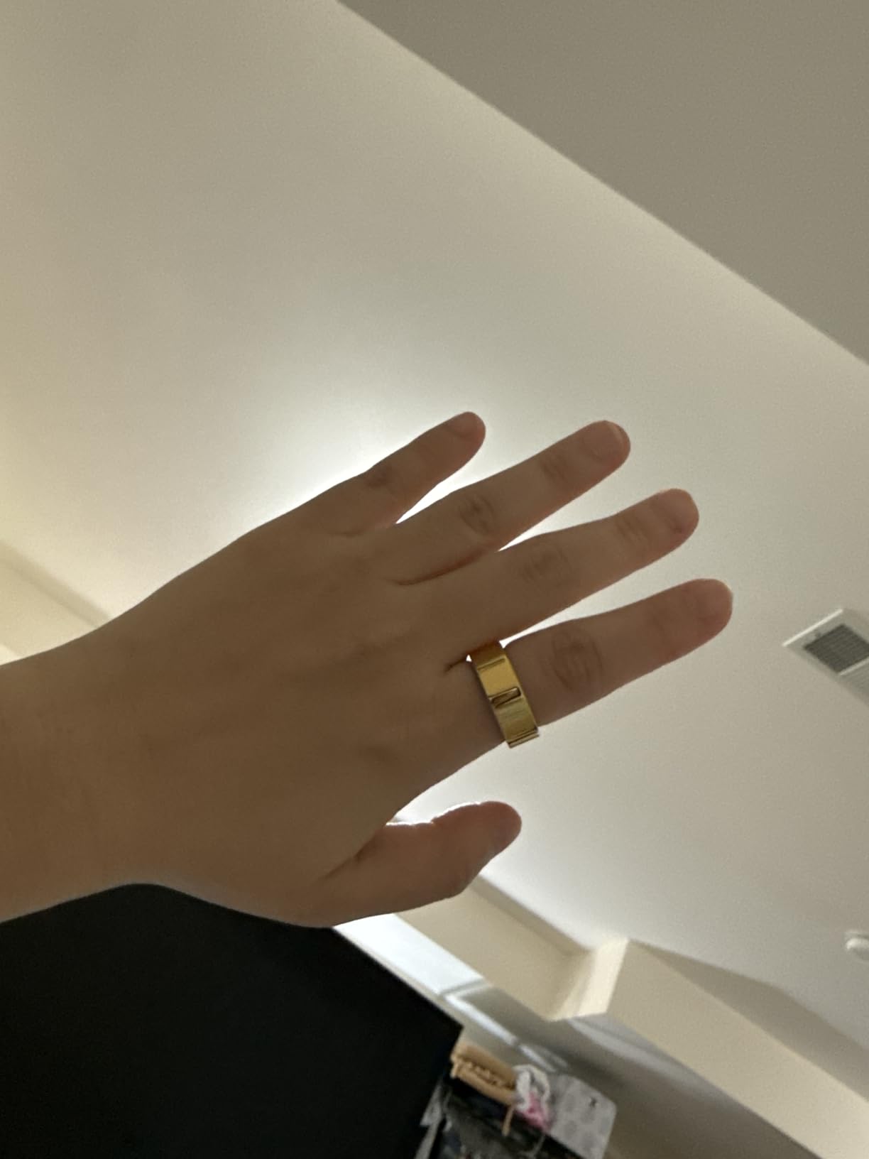 Smart Ring Health Tracker 5ATM Waterproof Sport Ring Exclusive Vibration Alerts Titanium Blood Oxygen/Sleep/Emotional Management Women Cycle Prediction Compatible with iOS/Android customer photo 1