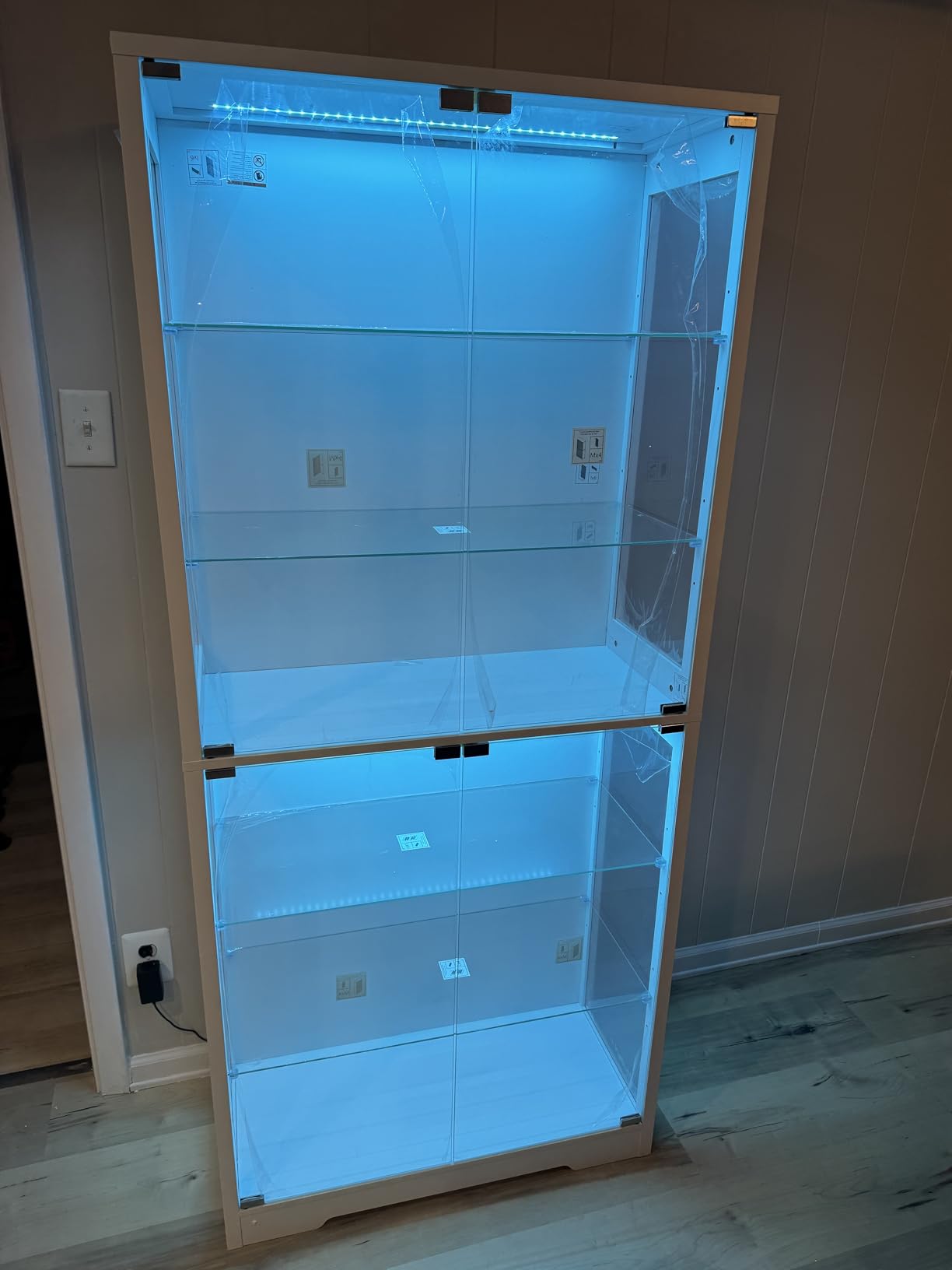 BROTTAR Display Cabinet with Glass Door, 6-Tier 71