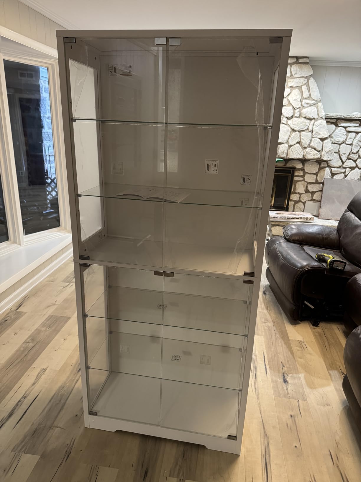 BROTTAR Display Cabinet with Glass Door, 6-Tier 71