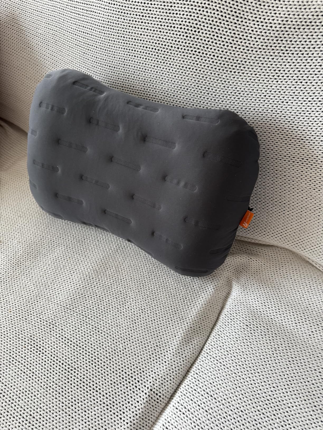 Inflatable Camping Pillow - Ultralight Compact Air Pillow for Travel, Backpacking & Hiking - Ergonomic Neck & Lumbar Support - Portable Inflatable Pillow with Removable Washable Cover customer photo 1