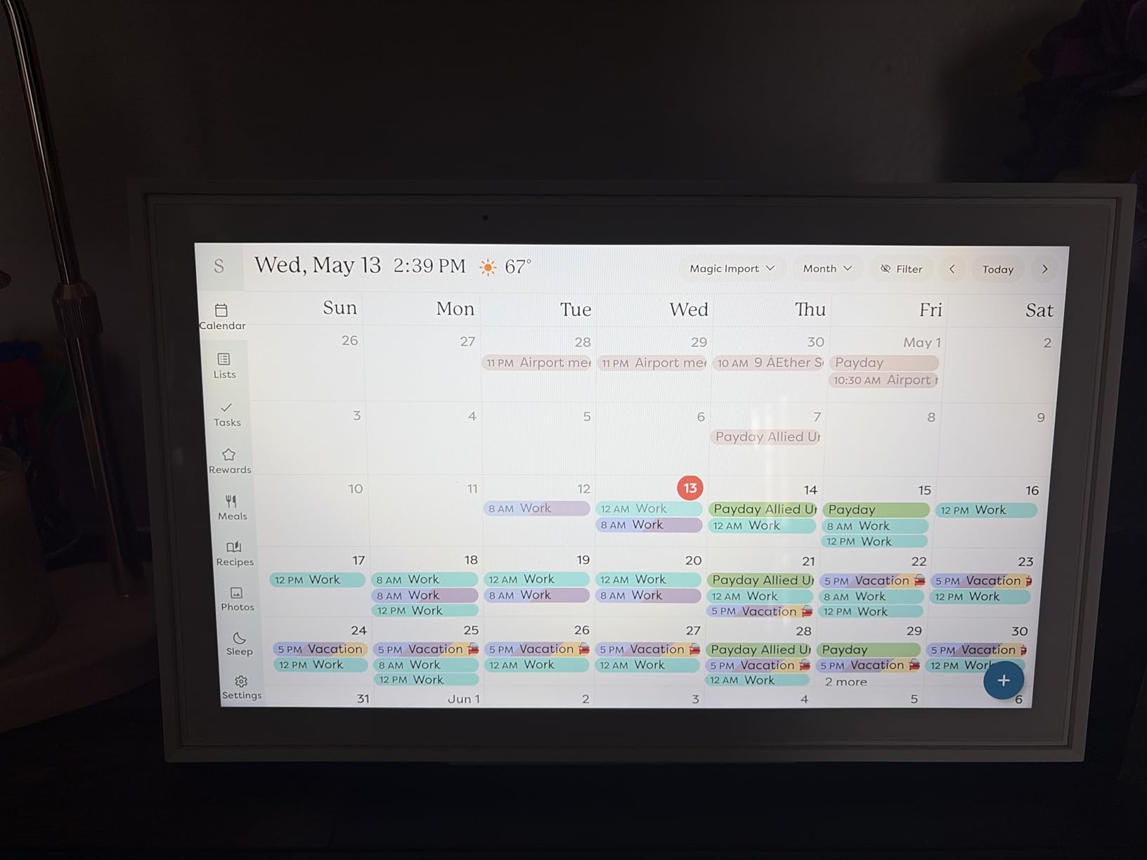 Skylight Calendar 2 - 15-inch Full HD Touchscreen Digital Calendar, Wall Planner & Interactive Chore Chart, Smart Family Organizer customer photo 1