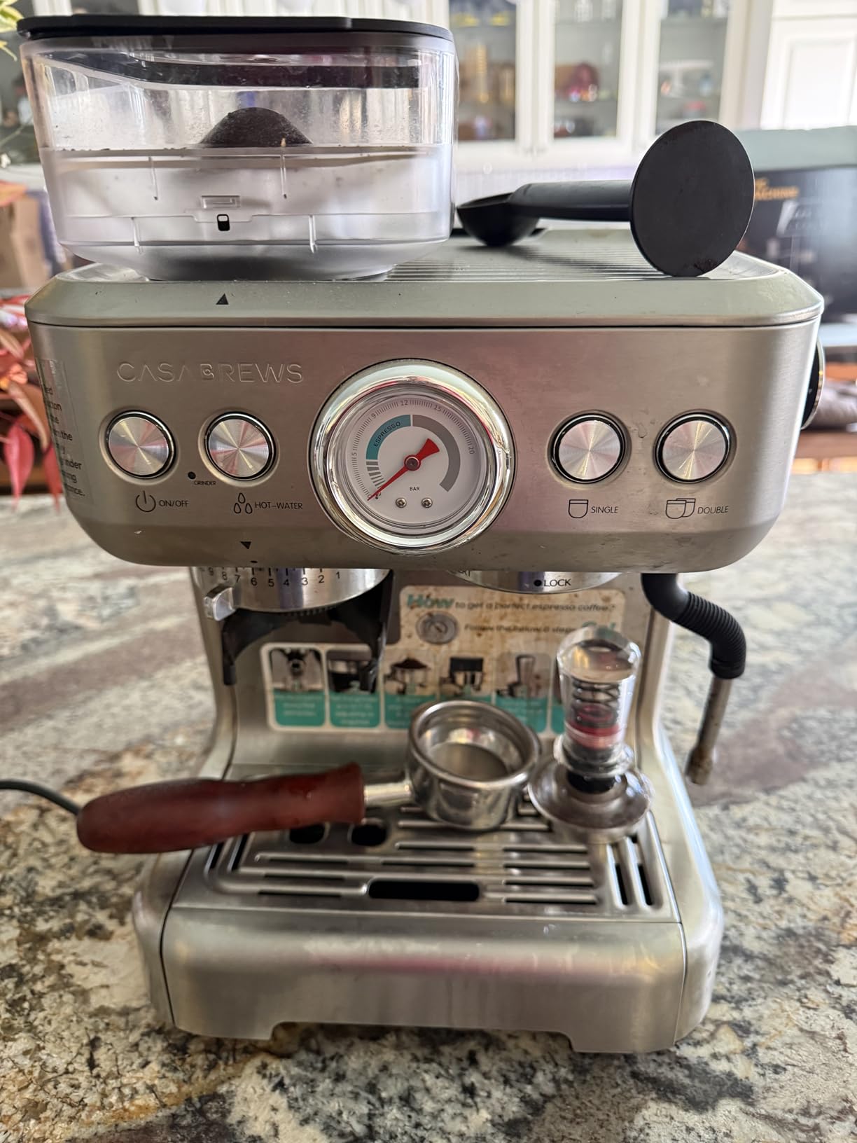 Electactic 15 Bar Espresso Machine with Grinder & Milk Frother, 58mm Expresso Coffee machines, Stainless Steel Coffee Maker customer photo 1