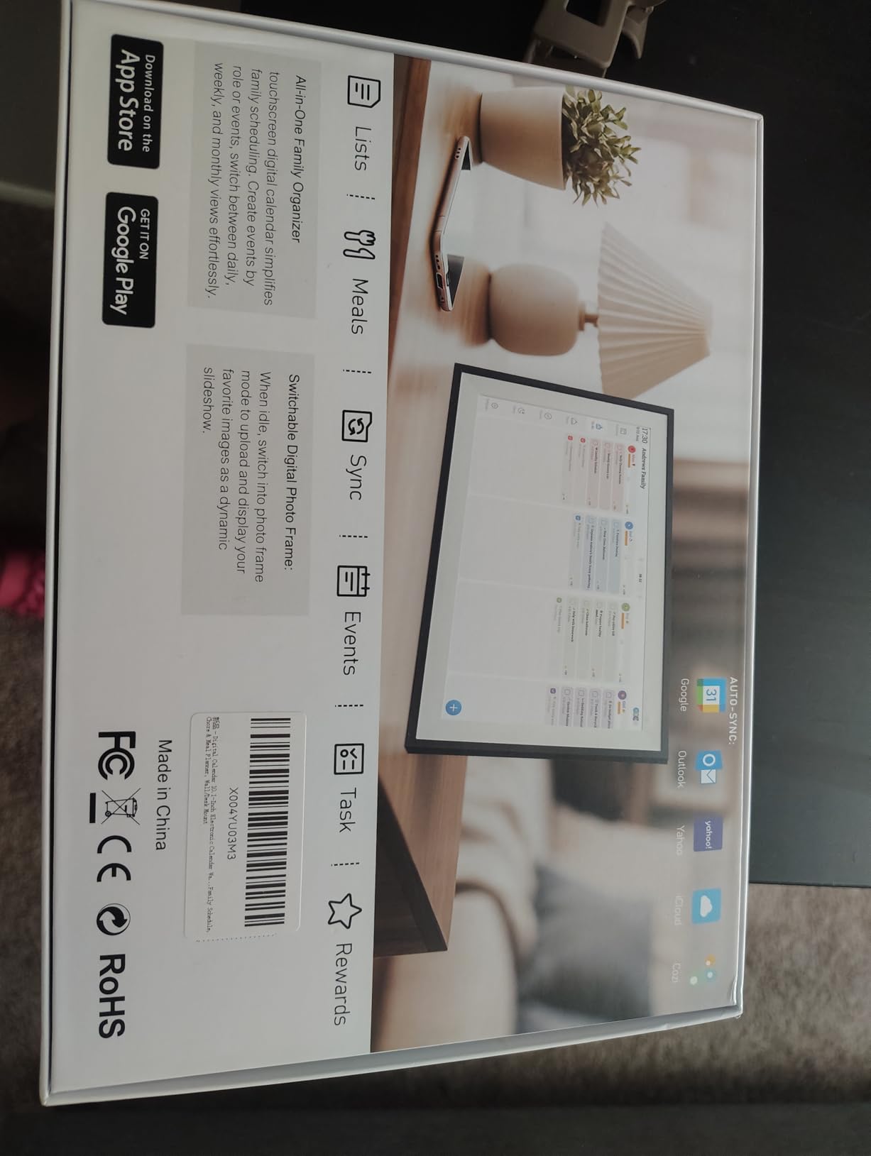 Digital Calendar, 15.6-Inch Smart WiFi Electronic Calendar & Chore Chart, Meal Planner, IPS Touch Screen HD Display for Family Schedules & Digital Picture Frame, Share Moments Instantly from Anywhere customer photo 1