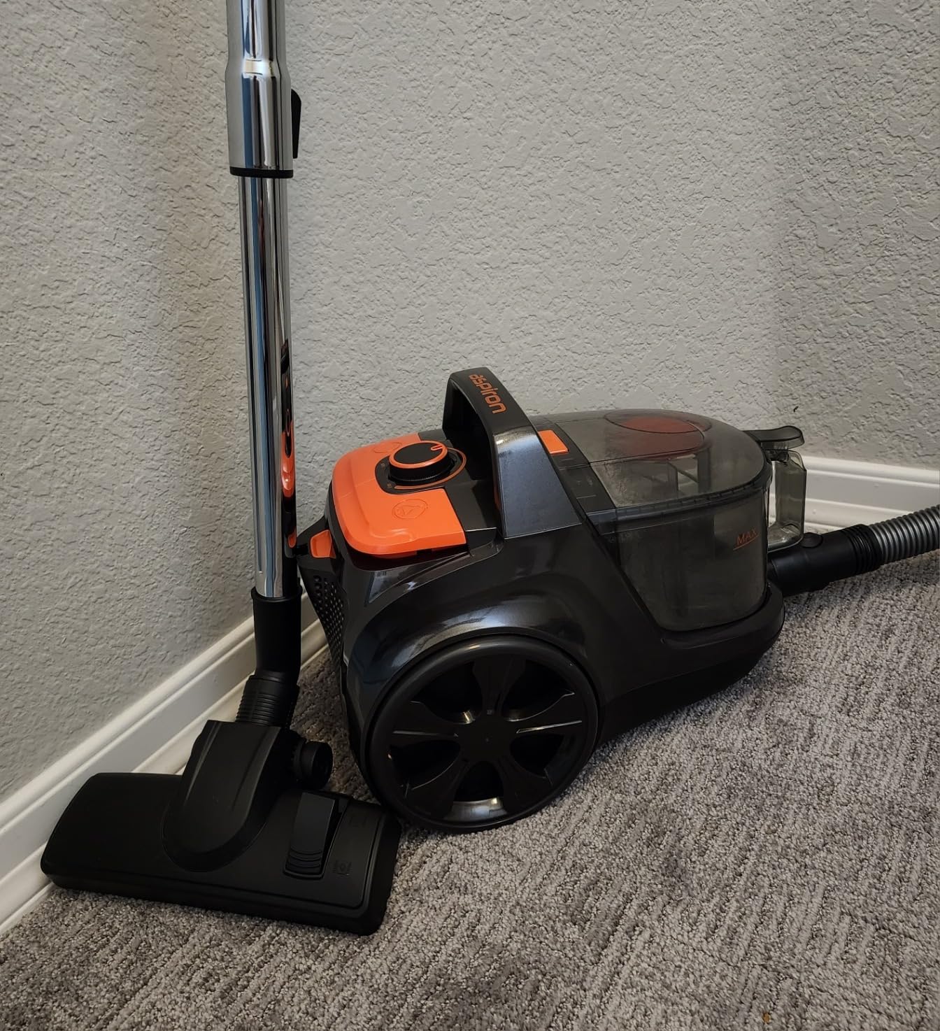 Aspiron Canister Vacuum, Upgraded 1600W Bagless Canister Vacuum Cleaner, Auto Cord Rewind, H13 HEPA Filter, 4Qt Large Capacity, 5 Tools for Hard Floors, Carpet, Pet, Upholstery, Tiles, Sapphire customer photo 1