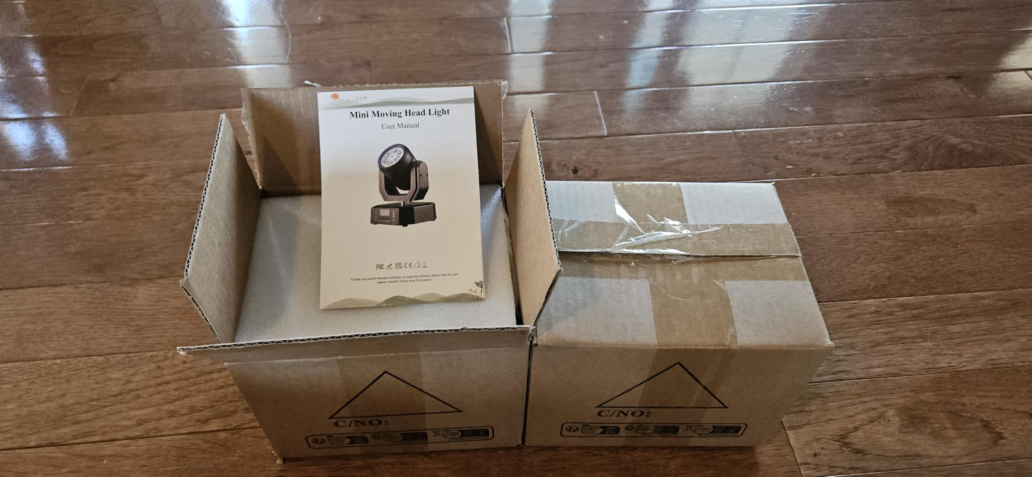Mini Moving Head Light,30W Compact Led DJ Stage Lights with Beam,GOBO Projection,Remote Control Sound Active & DMX512 Control, Moving Head Wash for Wedding DJ Party Stage Lighting customer photo 1