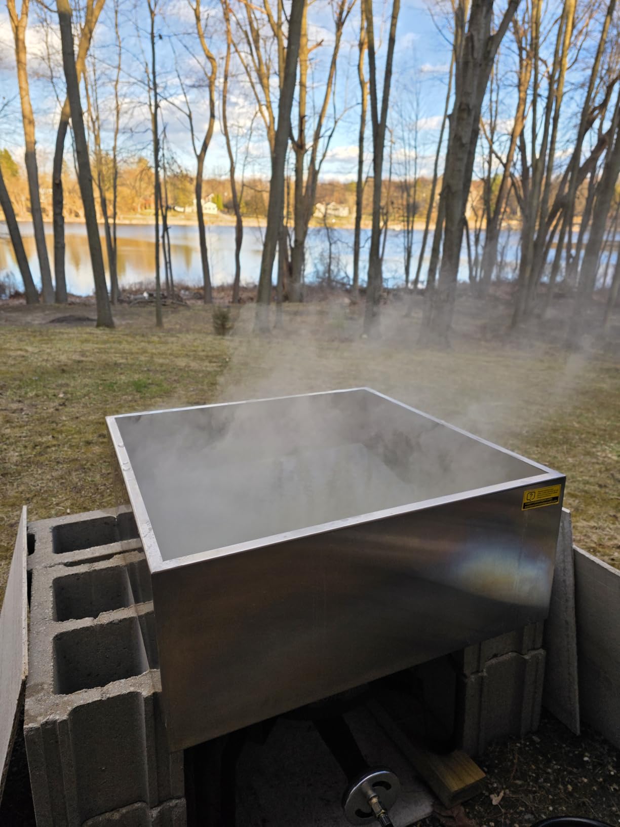 WantJoin Maple Syrup Evaporator Pan 24 Gallon - Syrup Evaporator Pan Stainless Steel w/Thermometer, 24 x 24 x 10 Inch Upgraded Leak-Proof TIG Welded Seams, Make 360 Bottles of 50oz customer photo 1