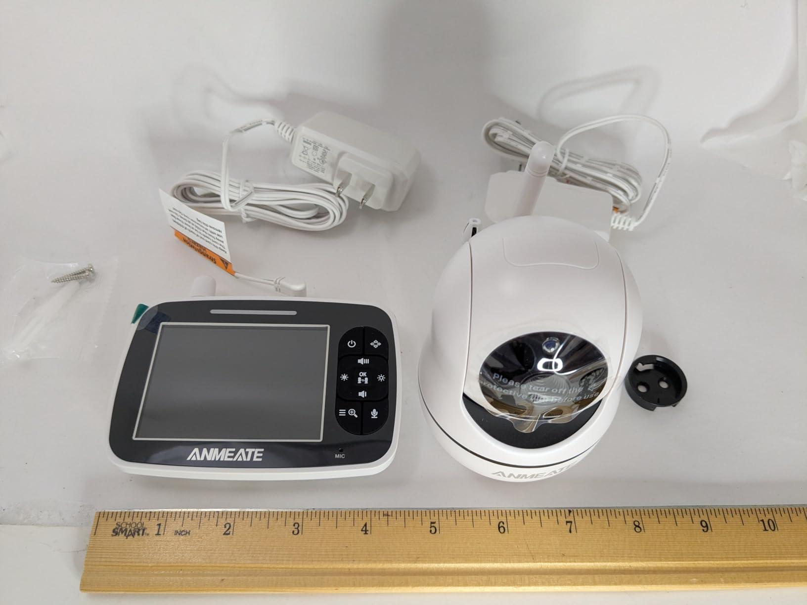 ANMEATE Baby Monitor with Remote Pan-Tilt-Zoom Camera, Large Display Video Baby Monitor with Camera and Audio, Infrared Night Vision, Two Way Talk, Room Temperature, Lullabies and 960ft Range customer photo 1