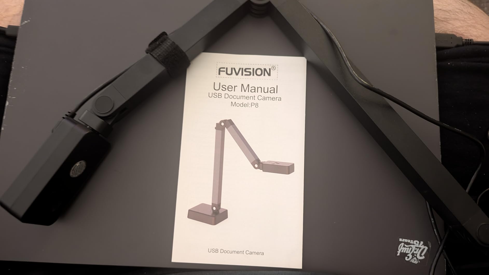4K Document Camera for Teacher and Classroom, 8MP USB Webcam & Visualiser for A4 A3 Document, Doc Cam with Foldable Alloy Stand, Autofocus, LED Light & Mic, Work with Zoom, Mac, Windows, Chromebook customer photo 2