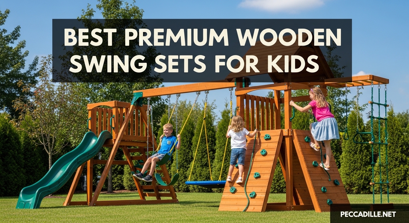 Best Premium Wooden Swing Sets for Kids