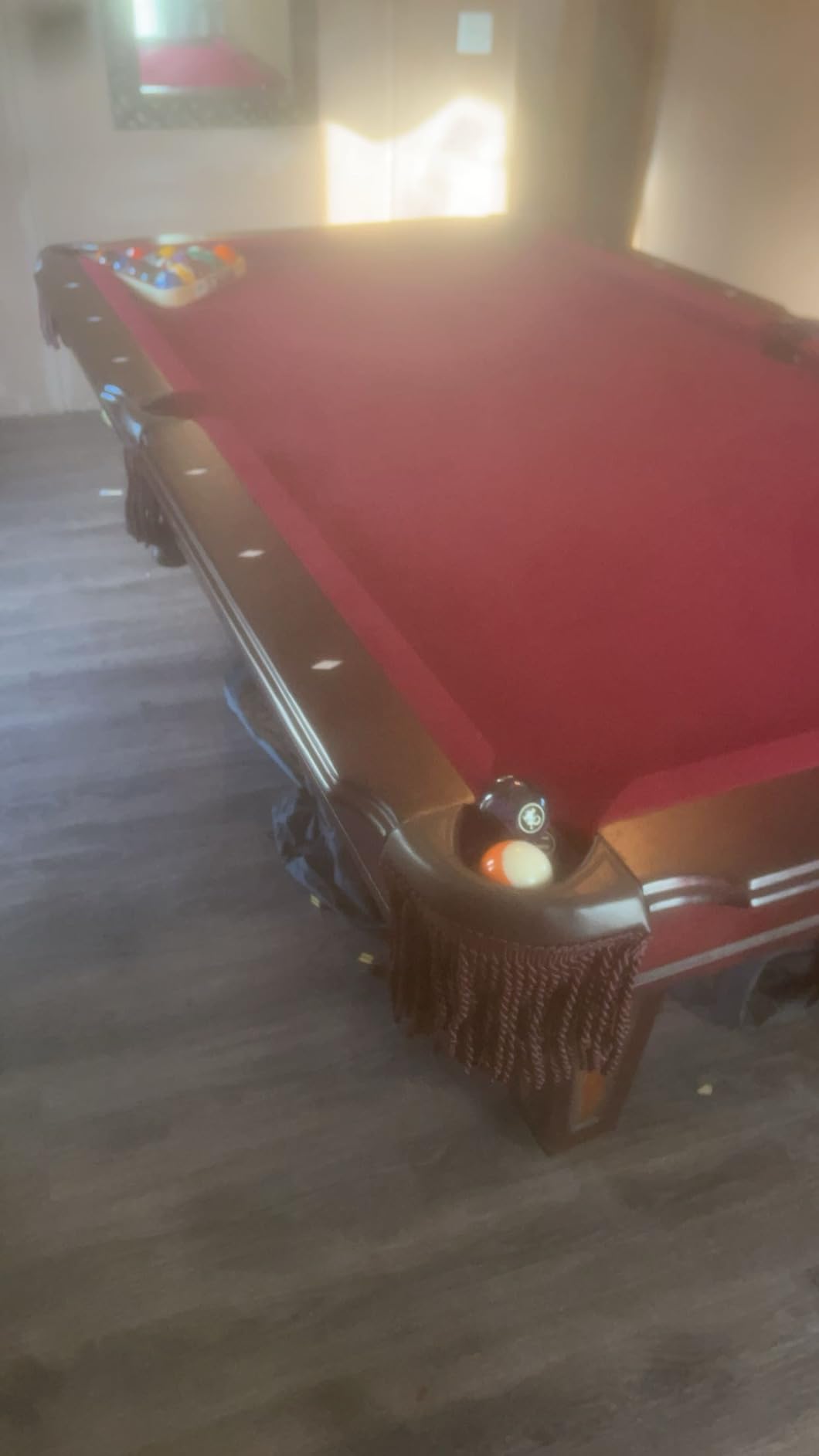 Fat Cat Reno 7.5 Foot Pool Table with Accuslate Surface K66 Bumpers Dark Cherry Finish Includes Cues and Balls customer photo 1