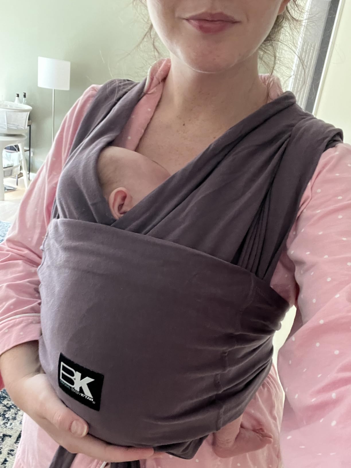 Original Baby K'tan Baby Carrier: #1 Easy Pre-Wrapped, Soft, Slip-On, No Rings, No Buckles | 5 in 1 Baby Sling for Hands-Free Comfort | Black | X-Small customer photo 1