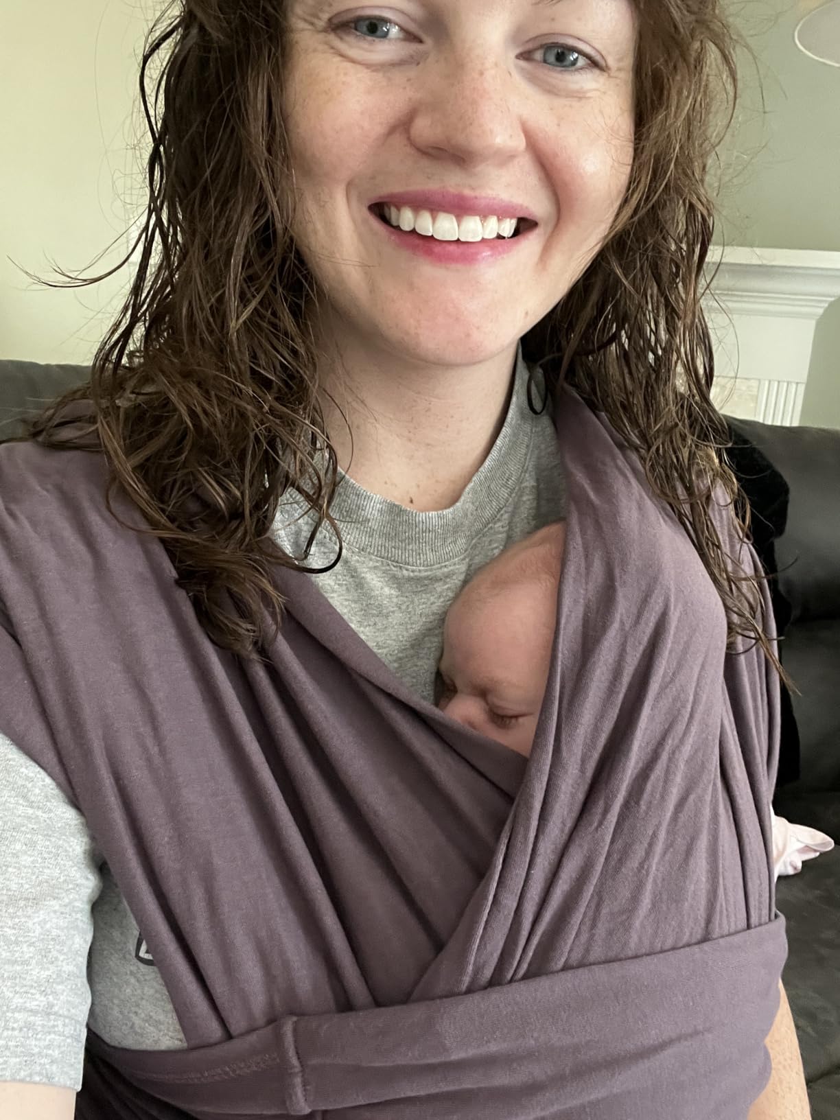 Original Baby K'tan Baby Carrier: #1 Easy Pre-Wrapped, Soft, Slip-On, No Rings, No Buckles | 5 in 1 Baby Sling for Hands-Free Comfort | Black | X-Small customer photo 2