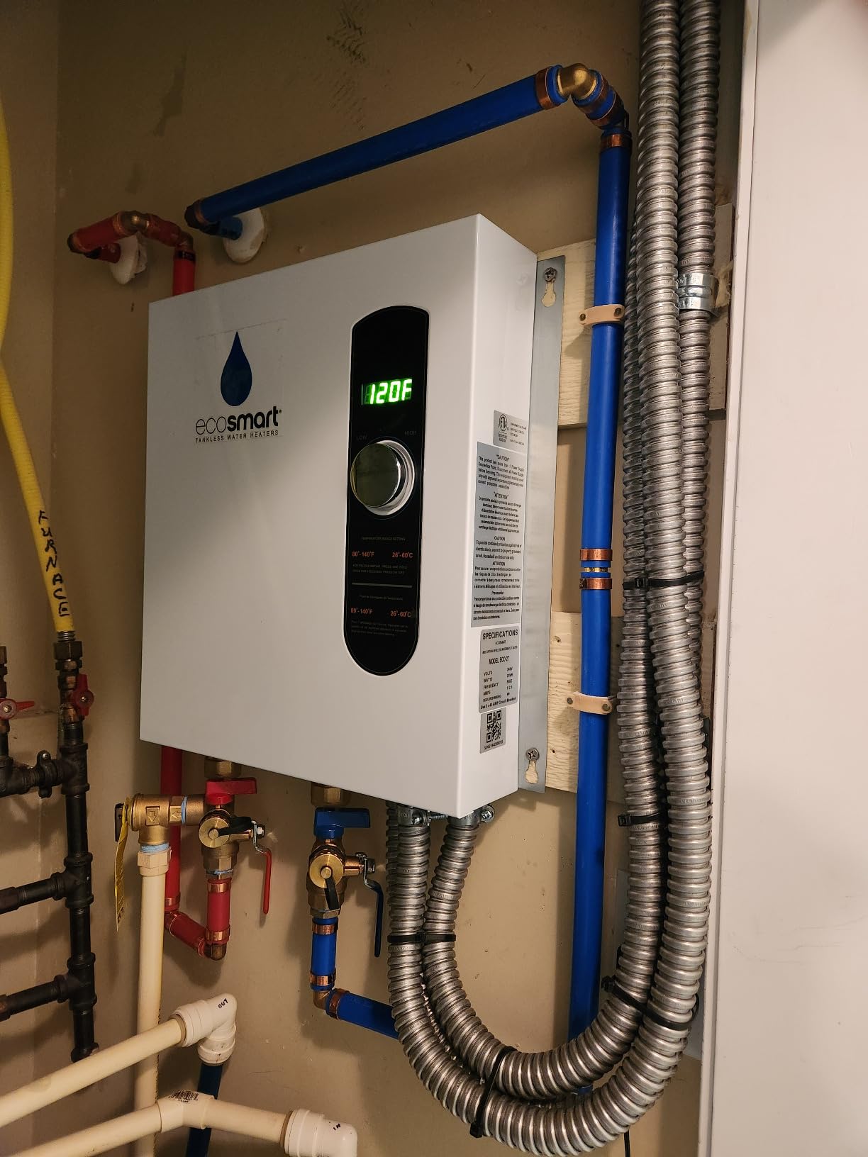 EcoSmart ECO 27 Tankless Water Heater, Electric, 27-kW, 17 x 17 x 3.5 customer photo 1