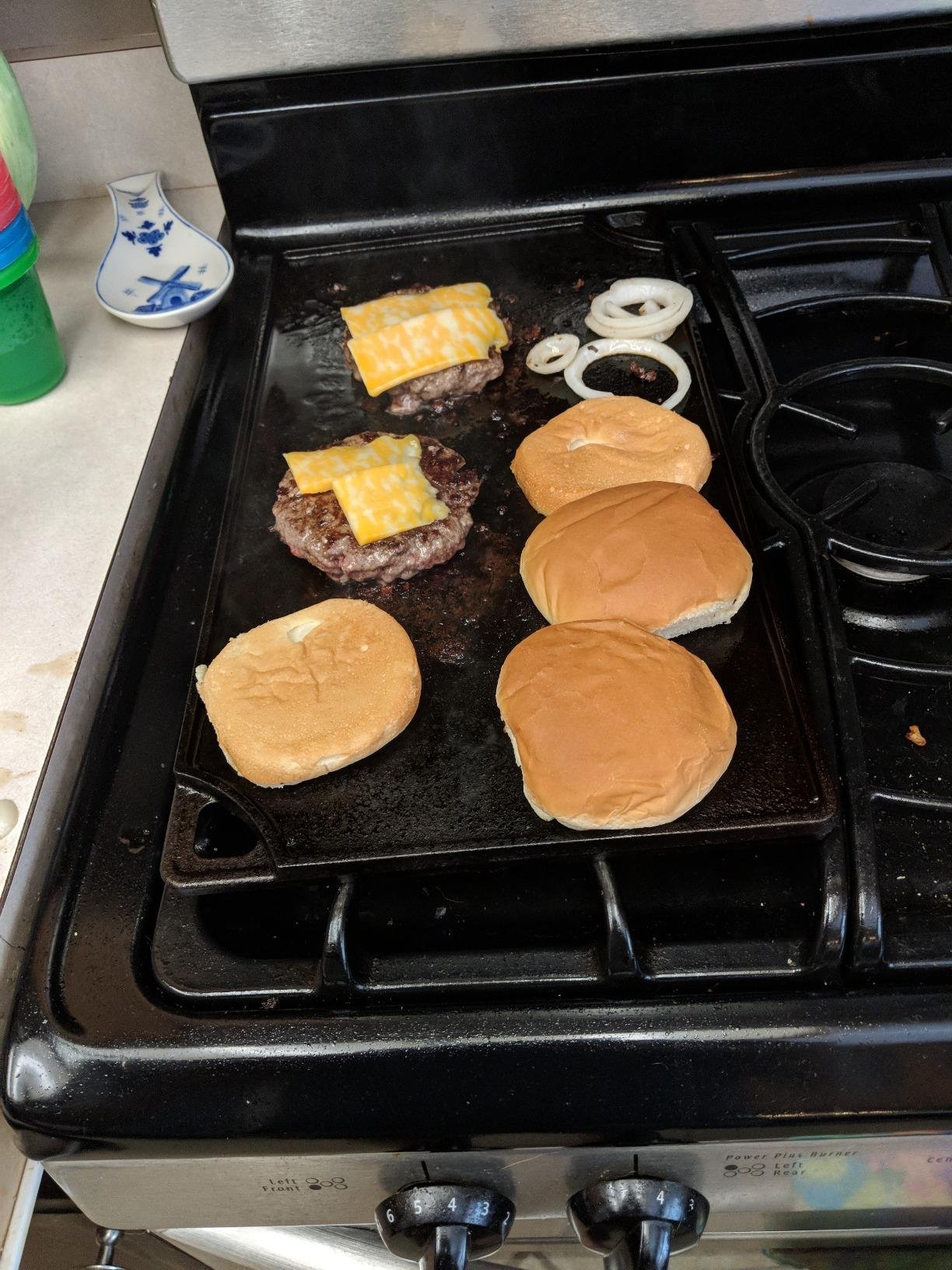 Lodge Reversible Cast Iron Grill/Griddle Pan 16.75 x 9.5 - Pre-Seasoned Dual-Sided Double Burner for BBQ, Eggs, Pancakes, Burgers customer photo 2