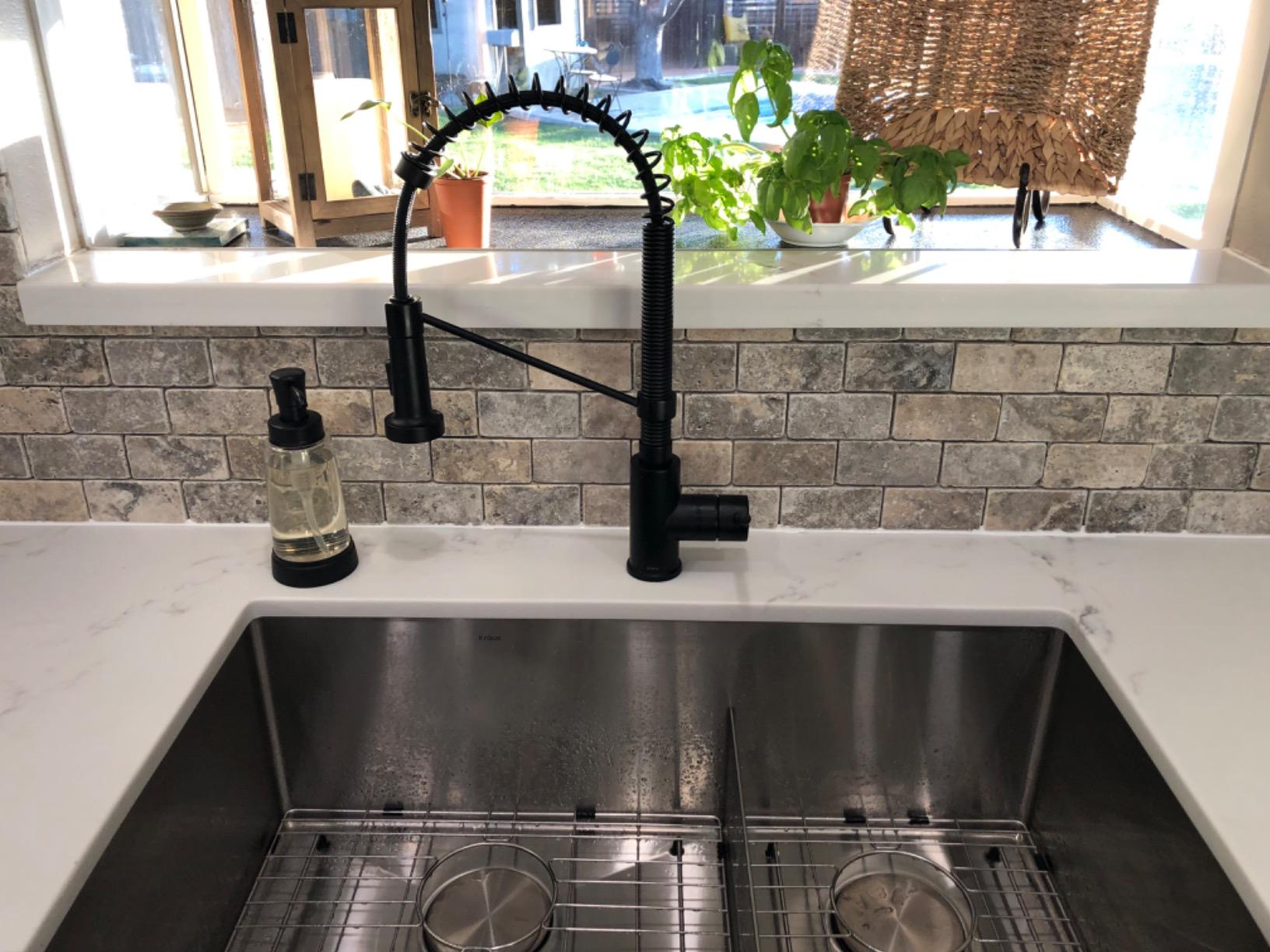 KRAUS Standart Pro 33-inch Undermount 50/50 Double Bowl 16 Gauge Stainless Steel Kitchen Sink, KHU102-33 customer photo 2