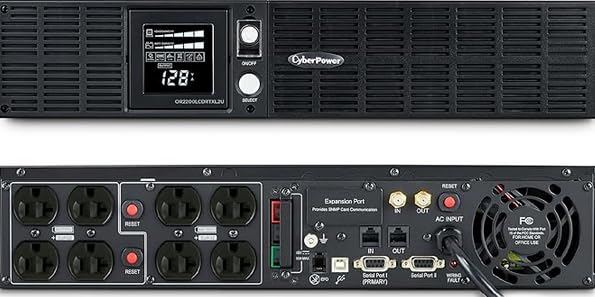 CyberPower OR2200PFCRT2U PFC Sinewave UPS Battery Backup and Surge Protector, 2000VA/1540W, 8 Outlets, AVR, 2U Rack/Tower customer photo 1