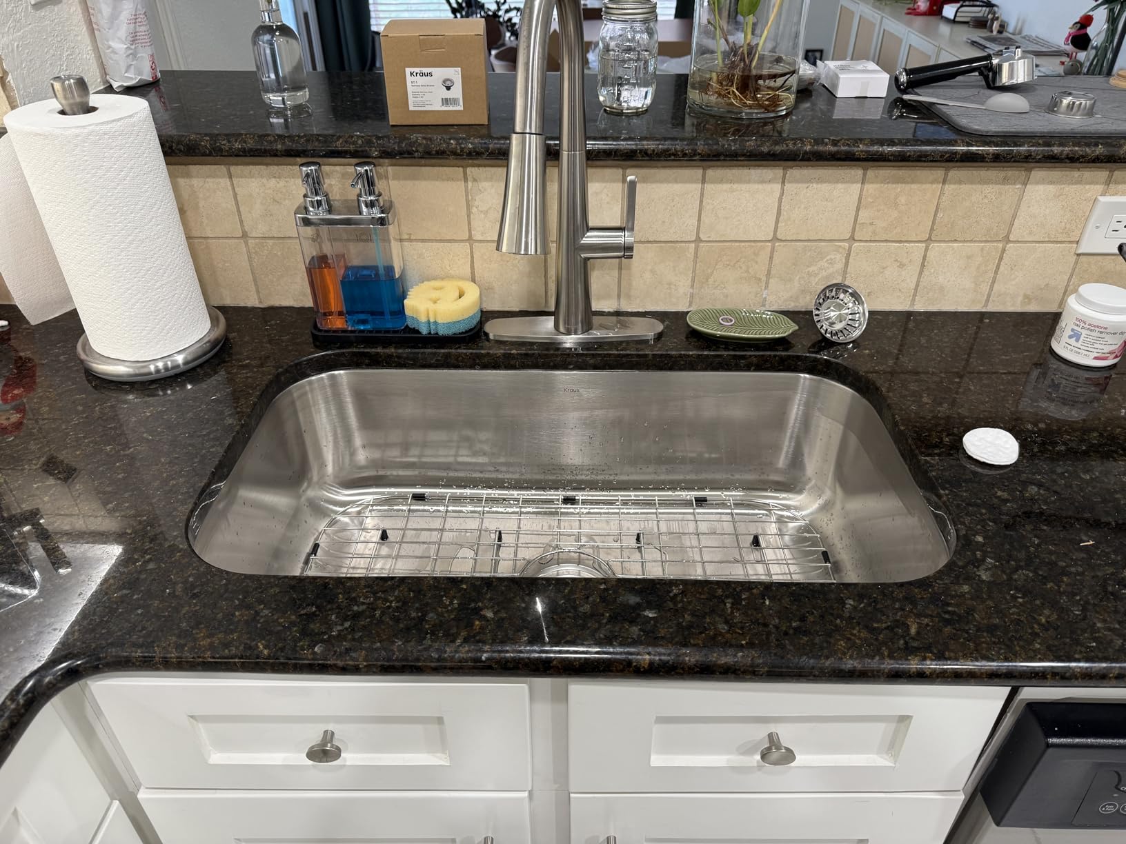 Kraus 23 Inch Stainless Steel Kitchen Sink, Durable 18 Gauge Single Bowl Kitchen Sinks Undermount, KBU12 customer photo 1