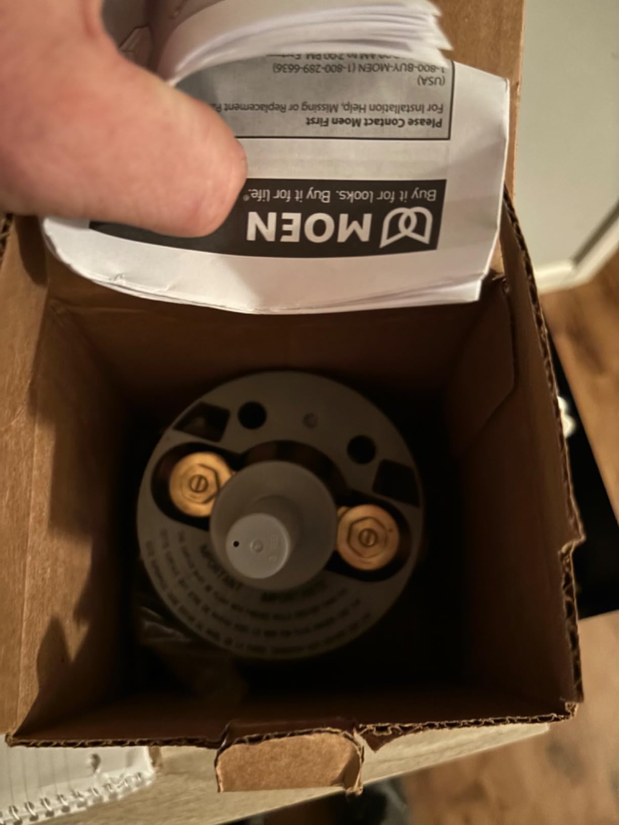 Moen ExactTemp Brushed Nickel Thermostatic Valve Trim Kit, TS3411BN customer photo 1